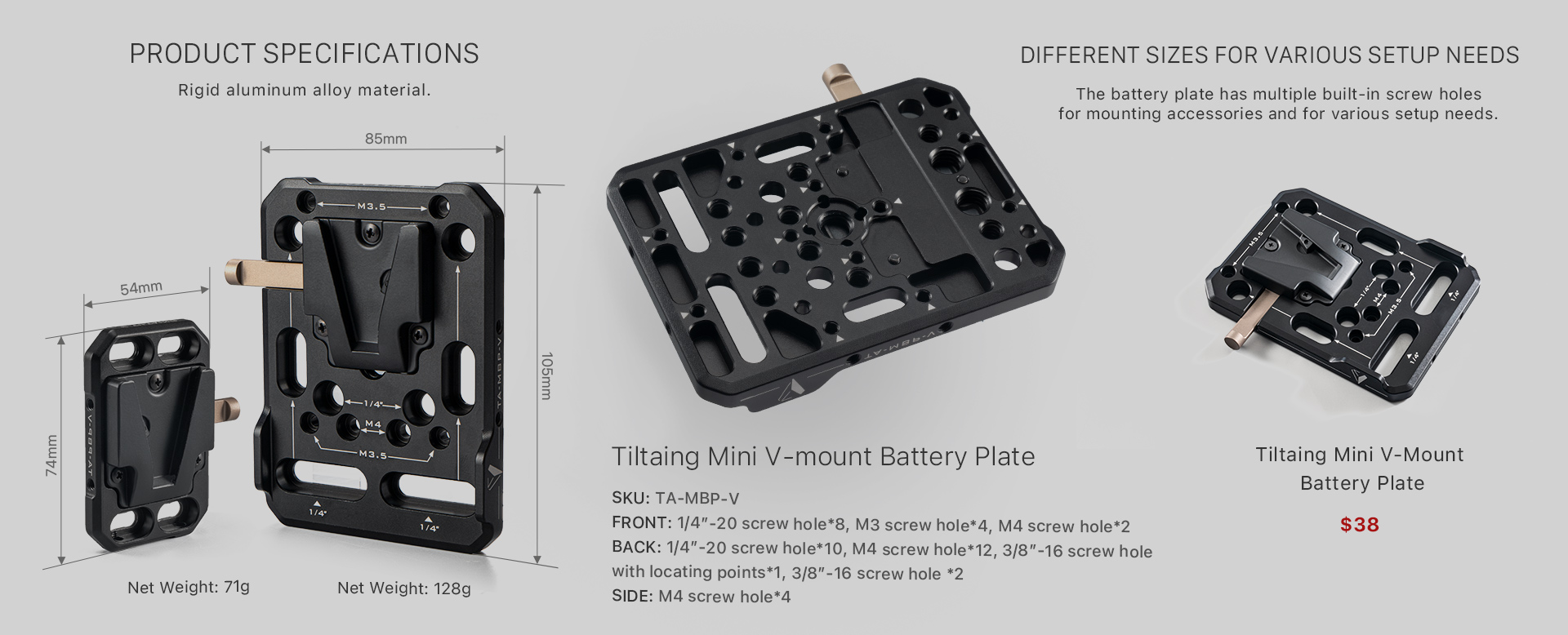 Tilta Mini V-Mount Battery Plate