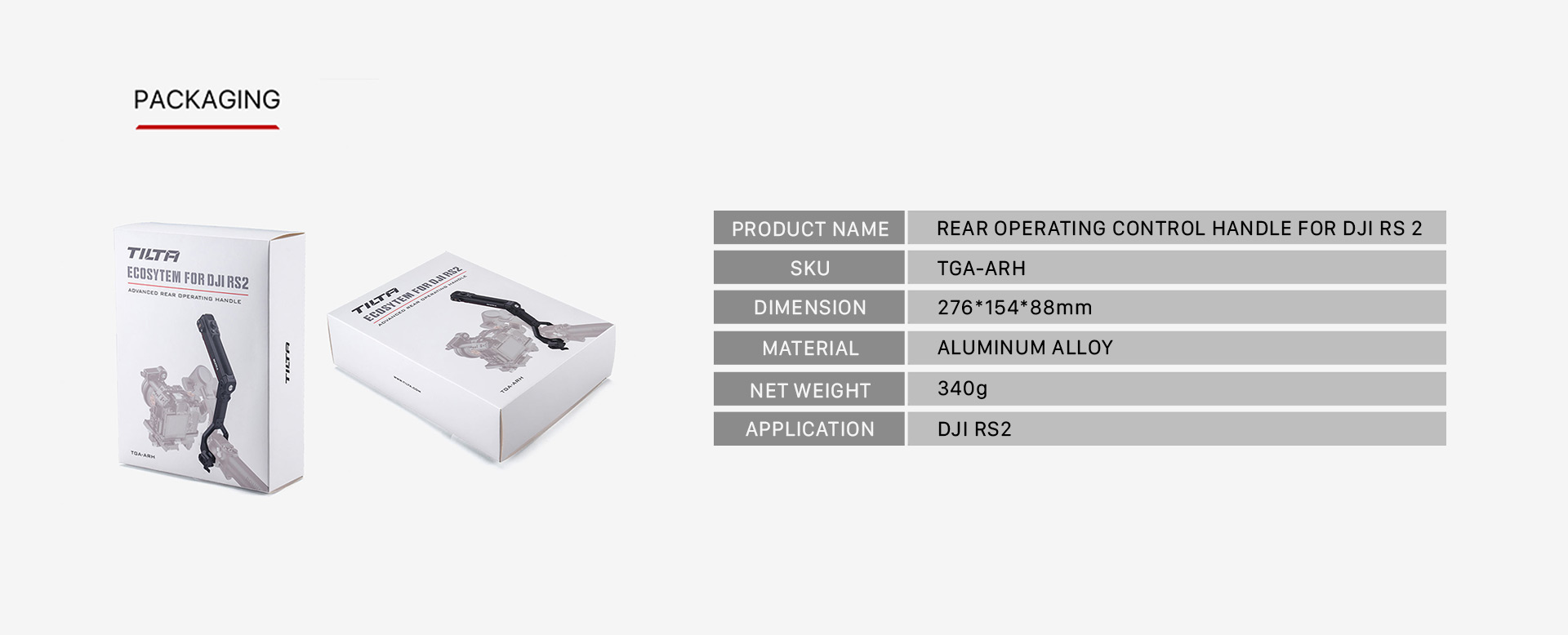 Rear Operating Control Handle for DJI RS2