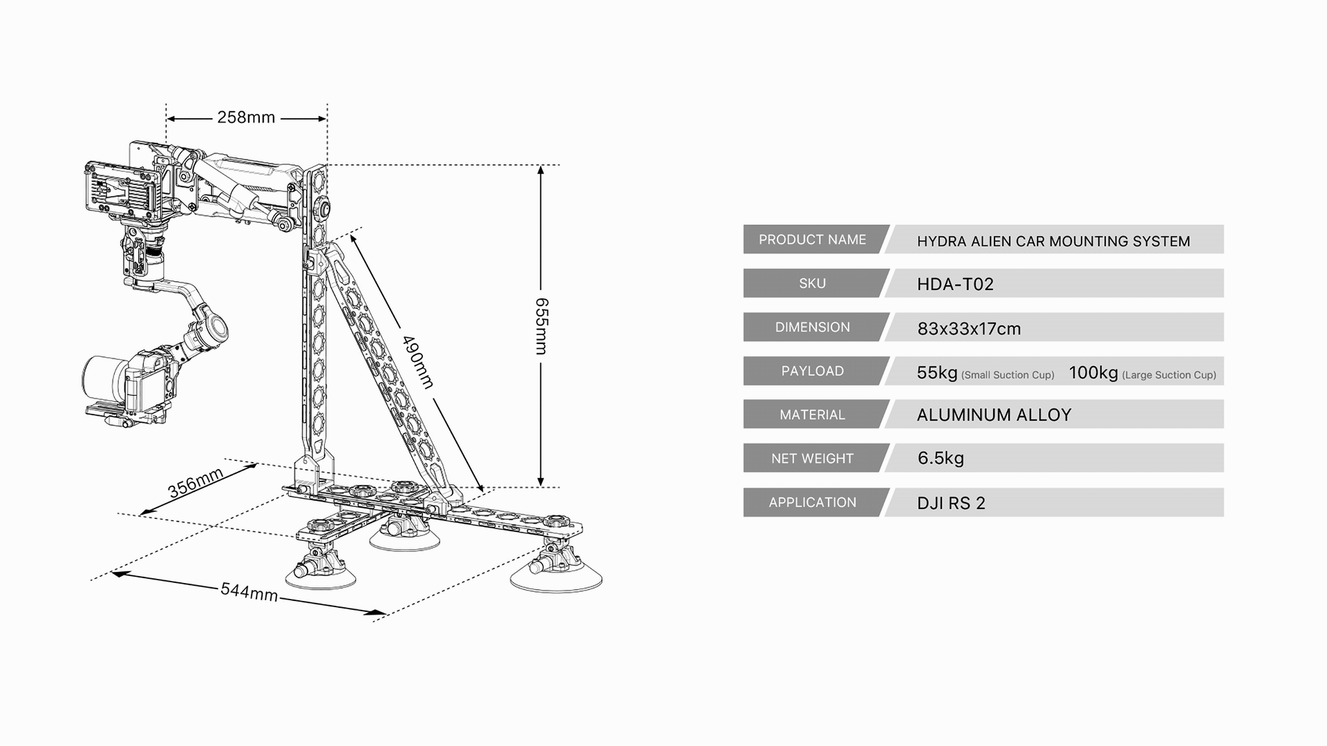 Hydra Alien Car Mounting System Pro Kit