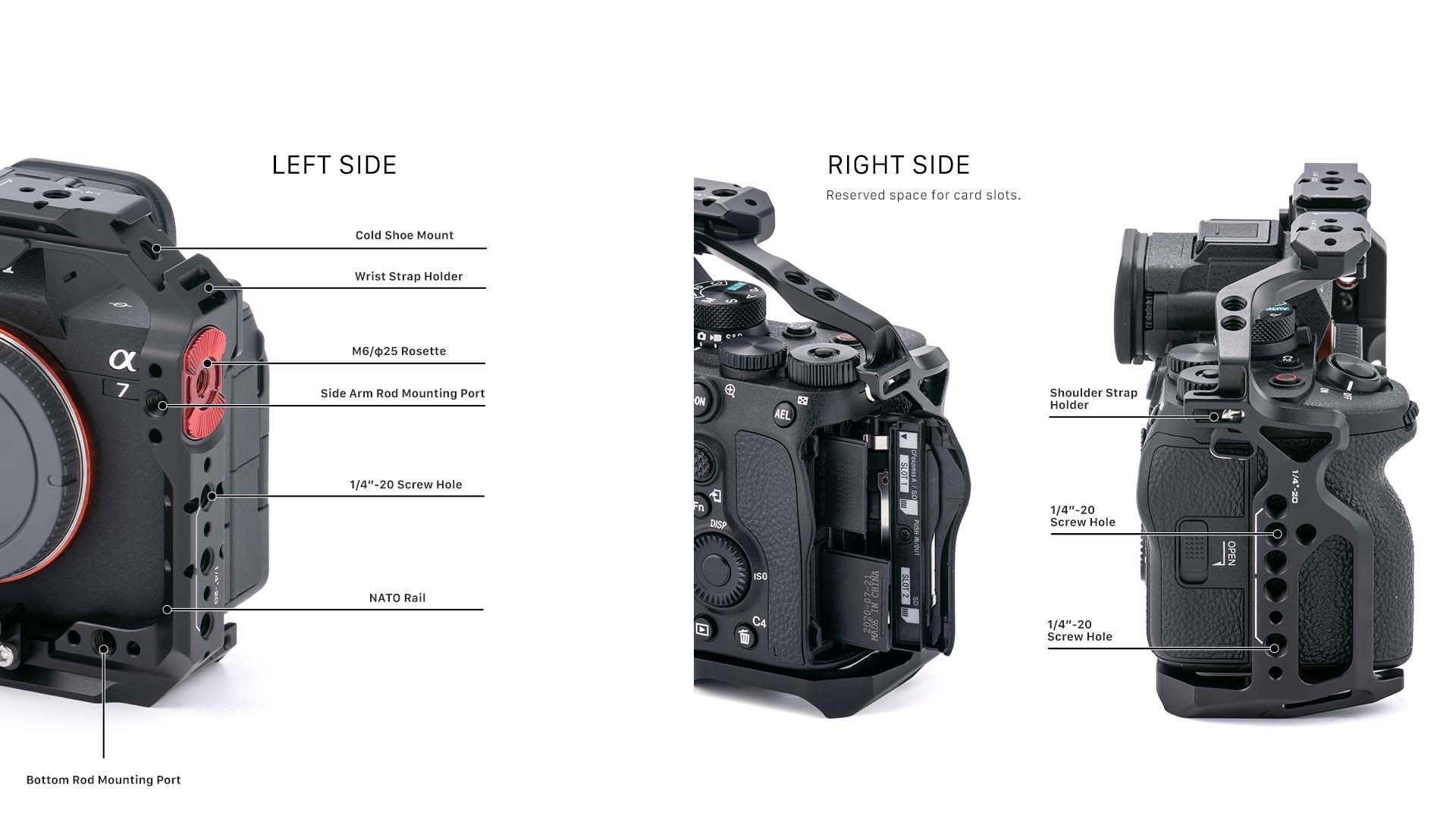 Kamerakäfig für Sony a7 IV Basic Kit - Schwarz