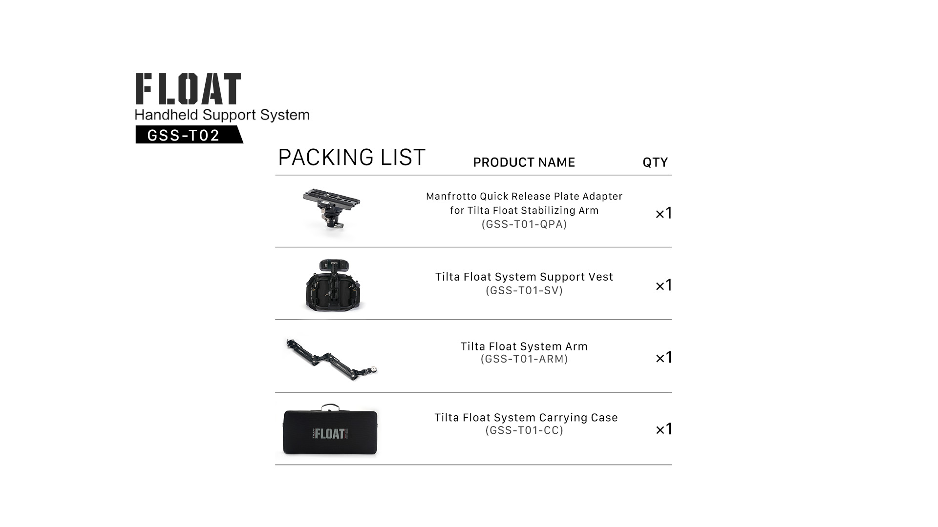 Tilta Float Handheld Support System