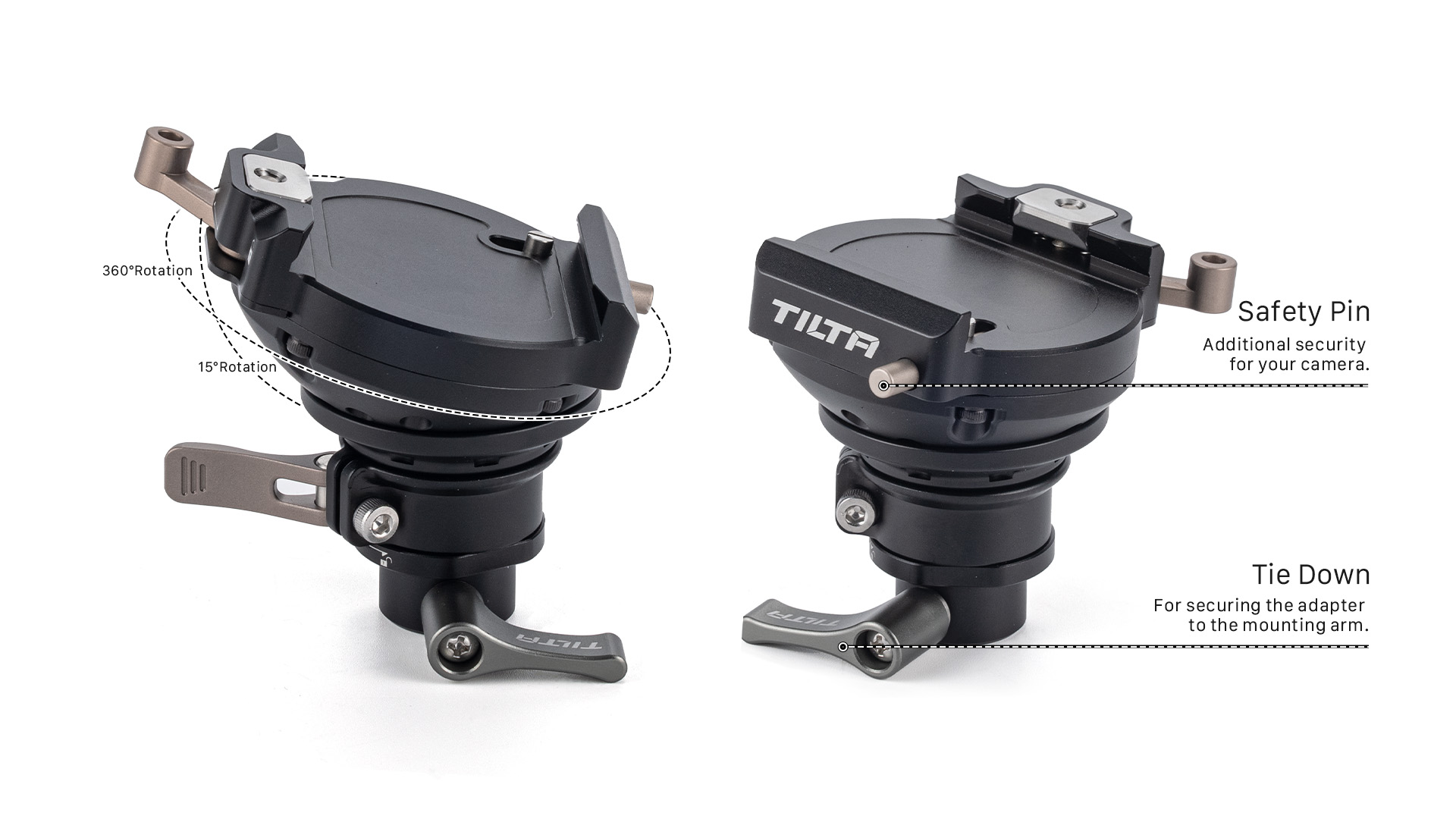 Adattatore per piastra a sgancio rapido Manfrotto per braccio stabilizzatore Tilta Float