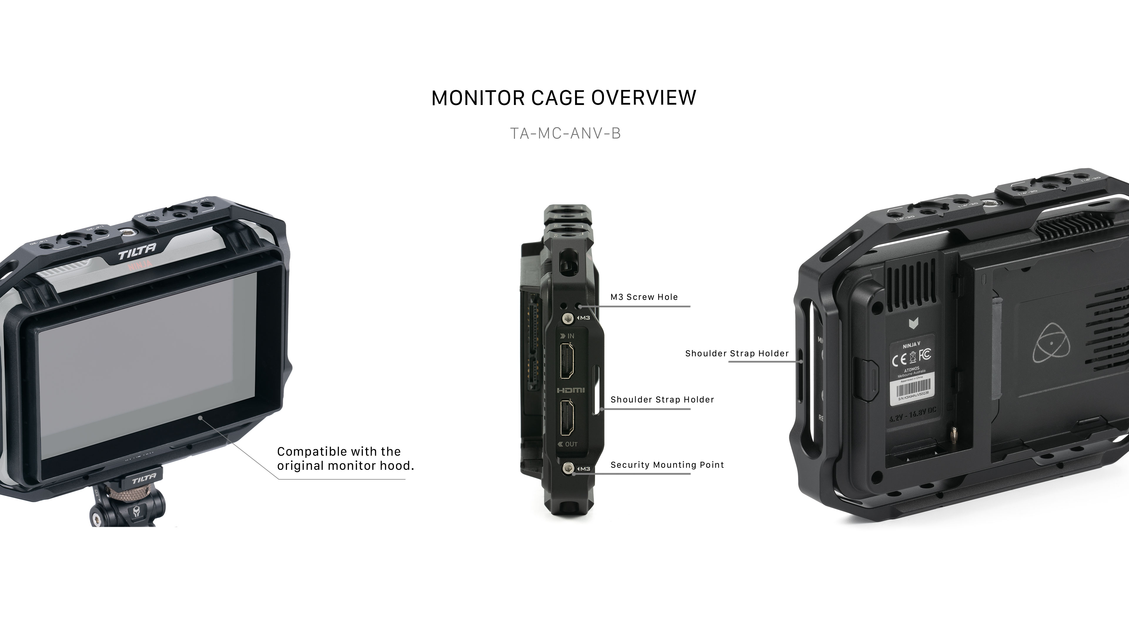 Tilta Monitor Cage for Atomos Ninja V - Black