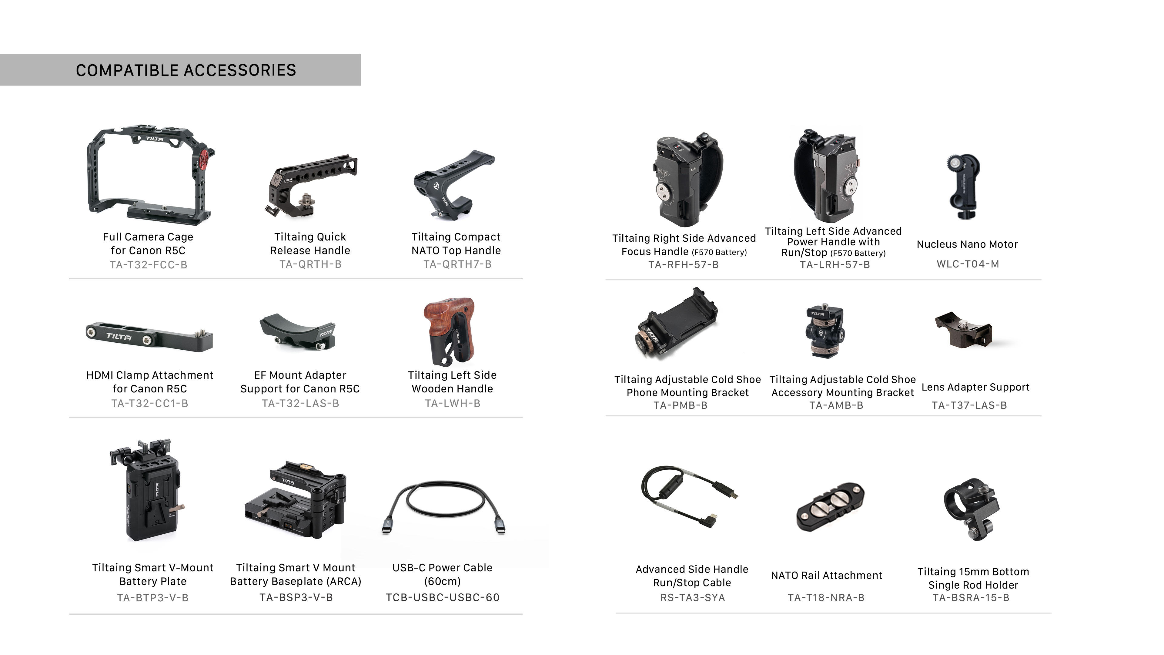 Jaula completa para Canon R5C - Negra