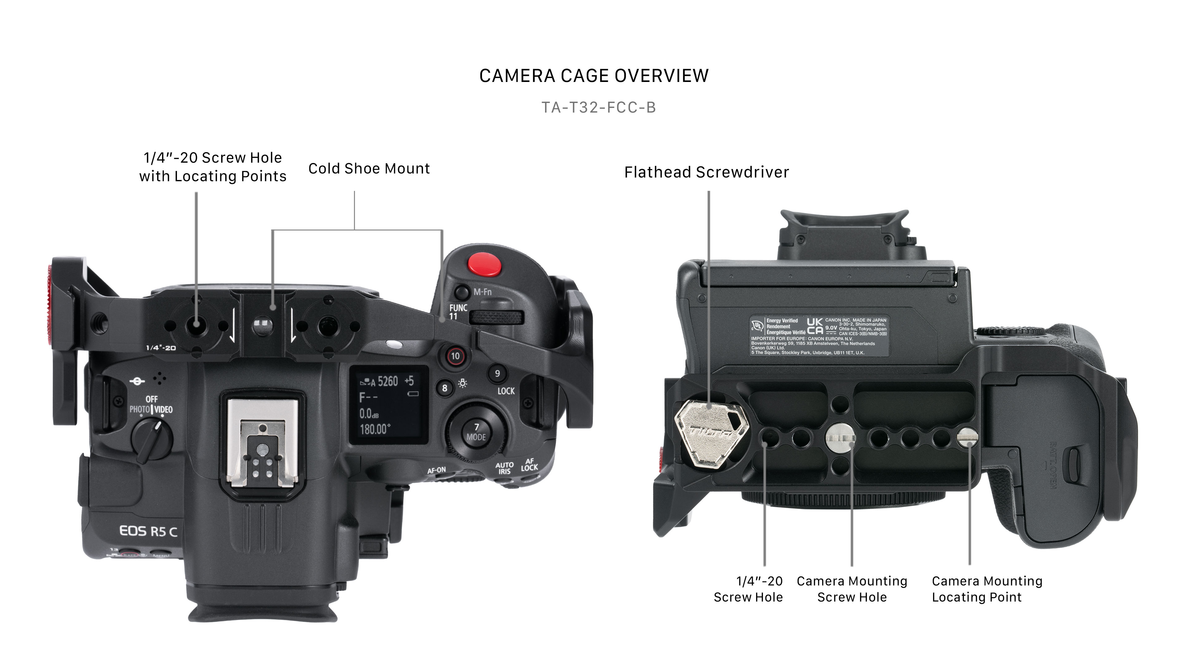 Jaula completa para Canon R5C - Negra