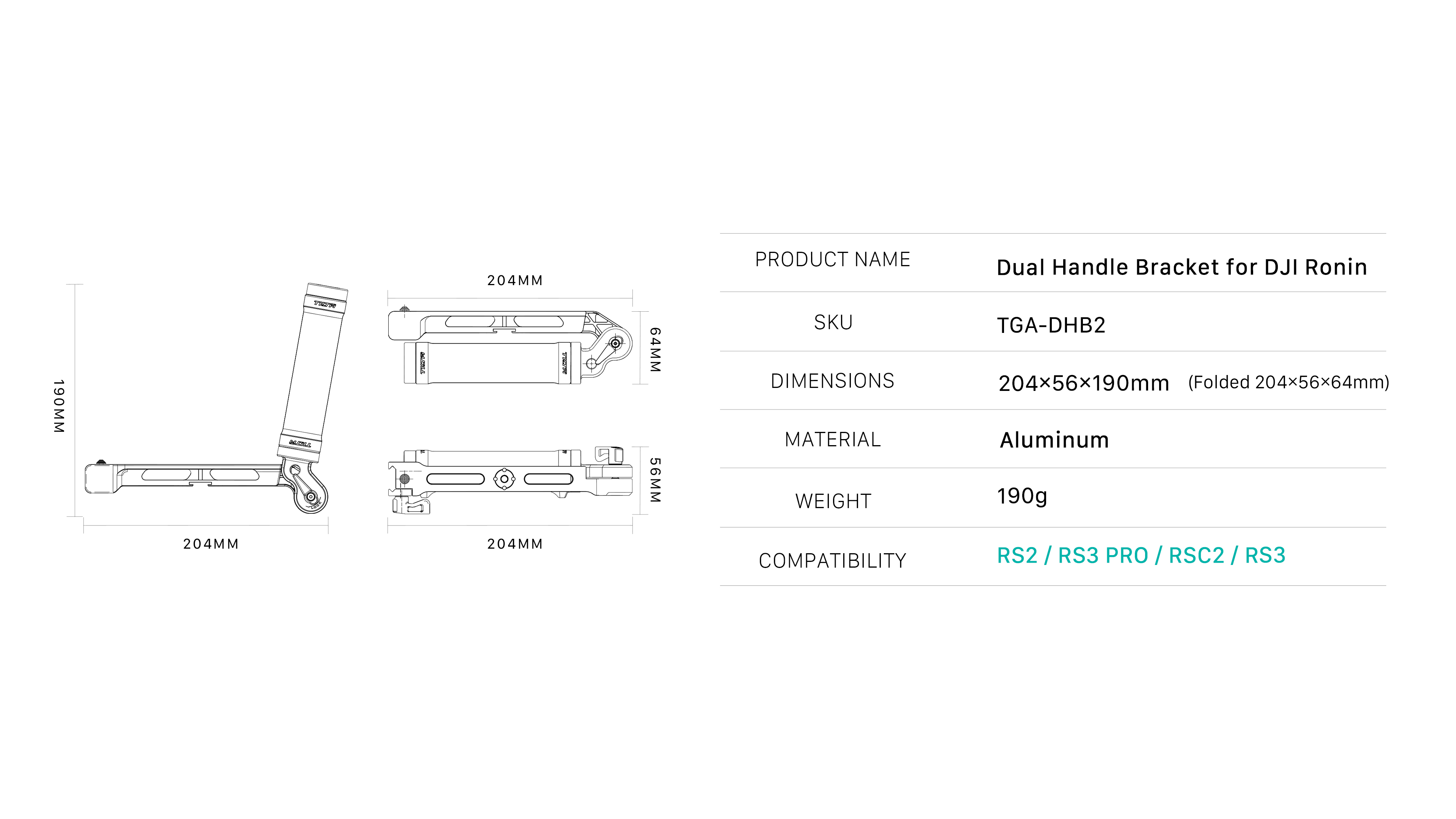 Dual Handle Bracket for DJI Ronin