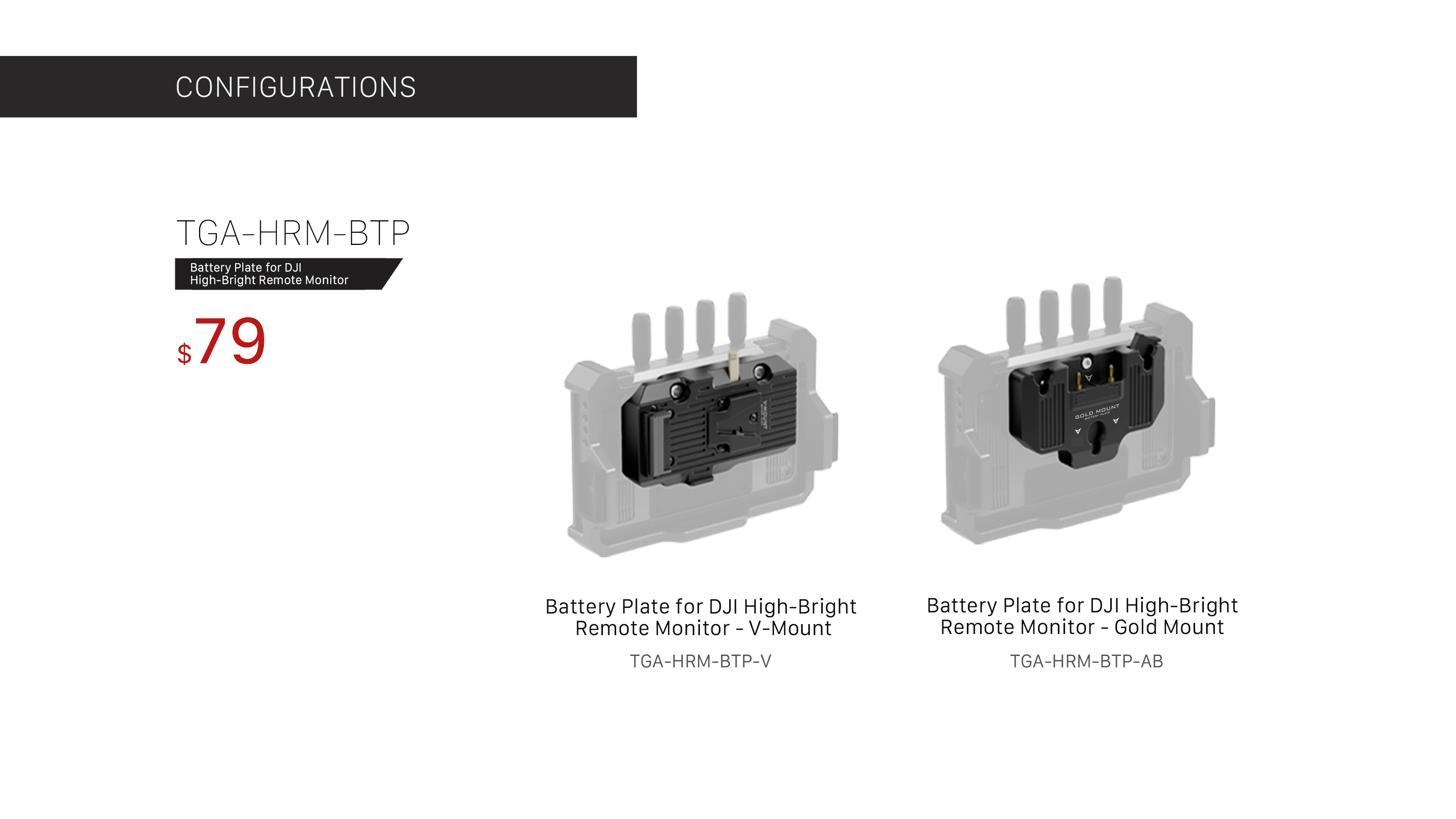 Battery Plate for DJI High-Bright Remote Monitor