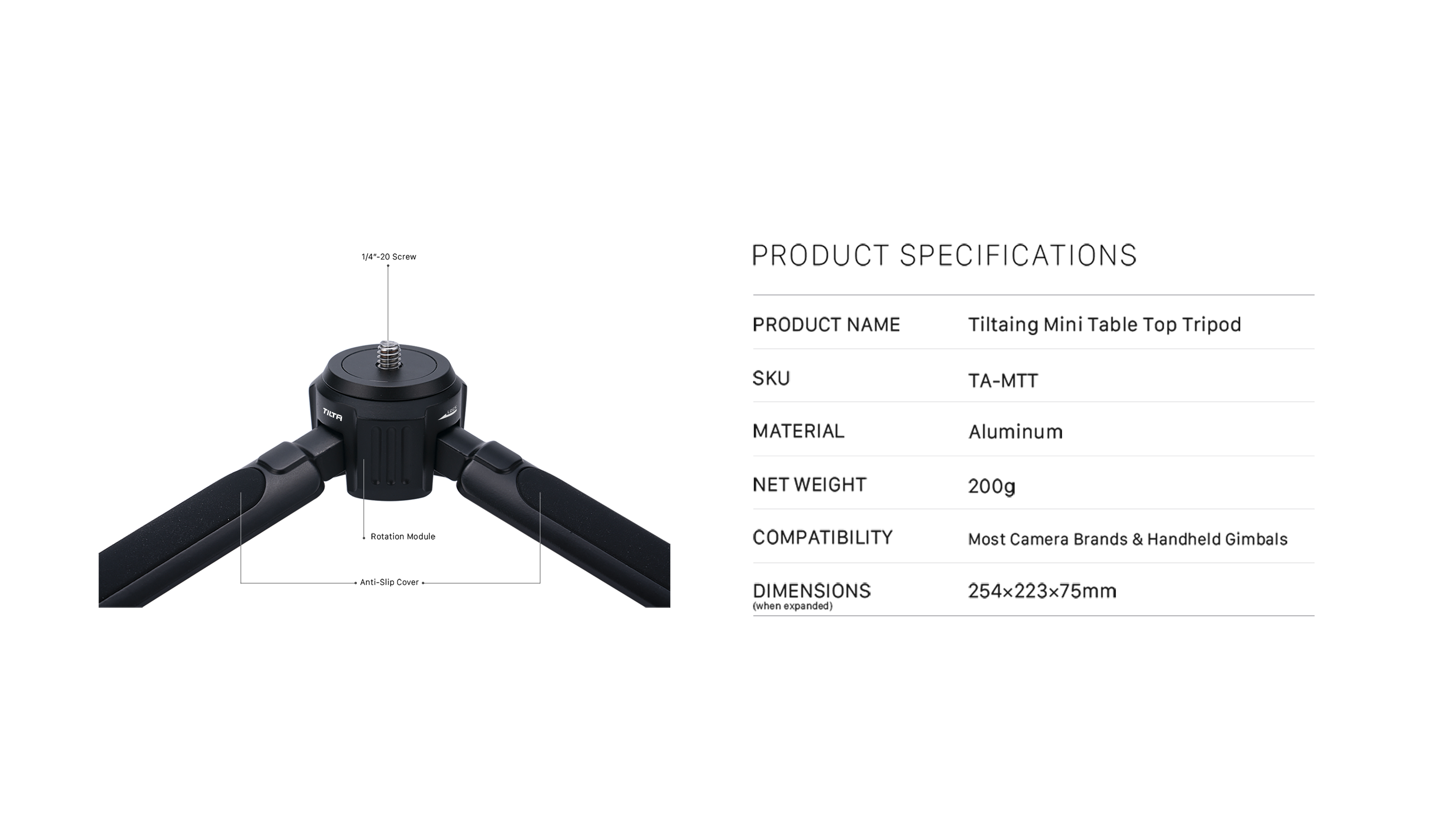 Tilta Mini Table Top Tripod