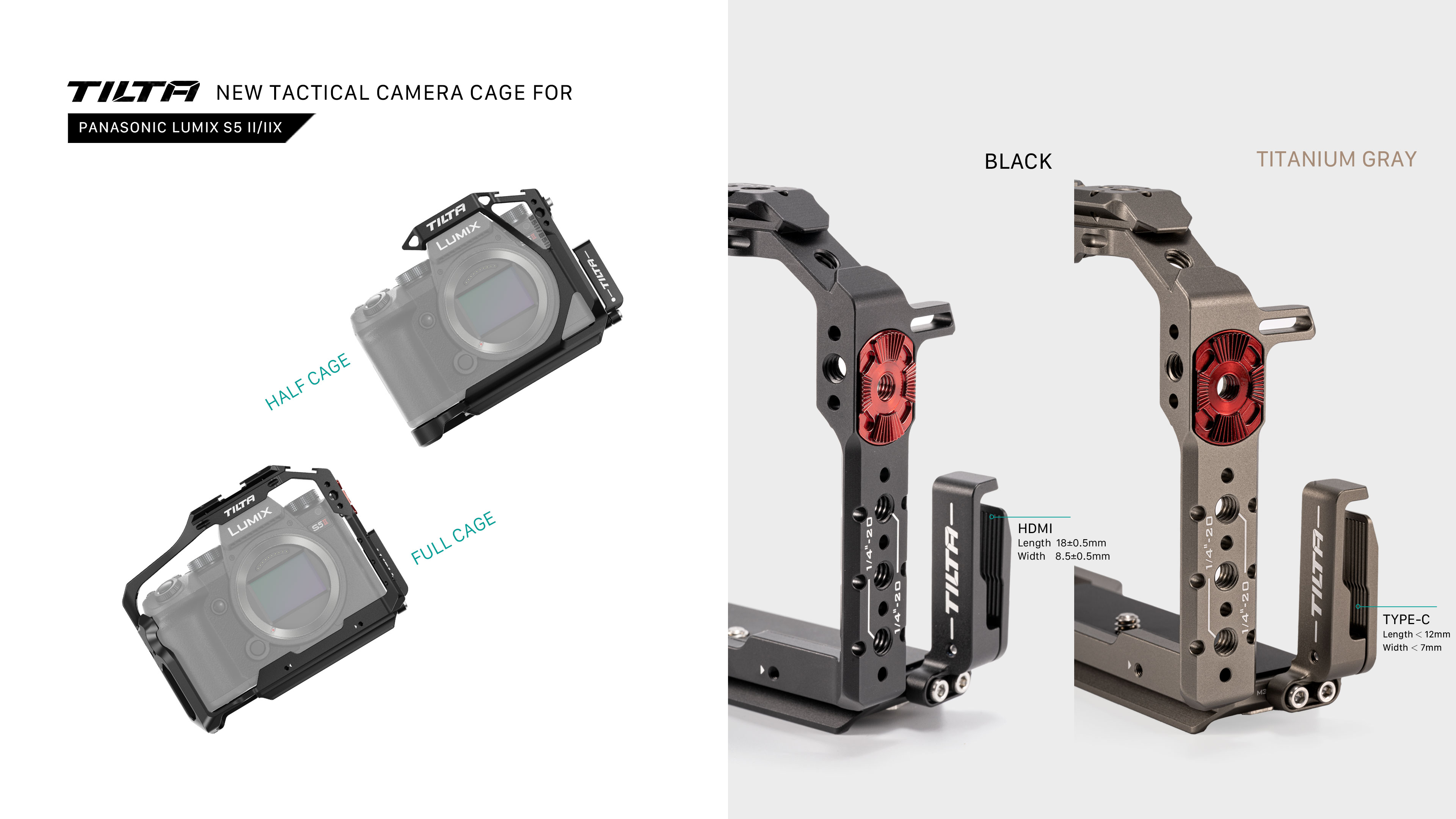 Kamerakäfig für Panasonic S5 II/IIX Lightweight Kit