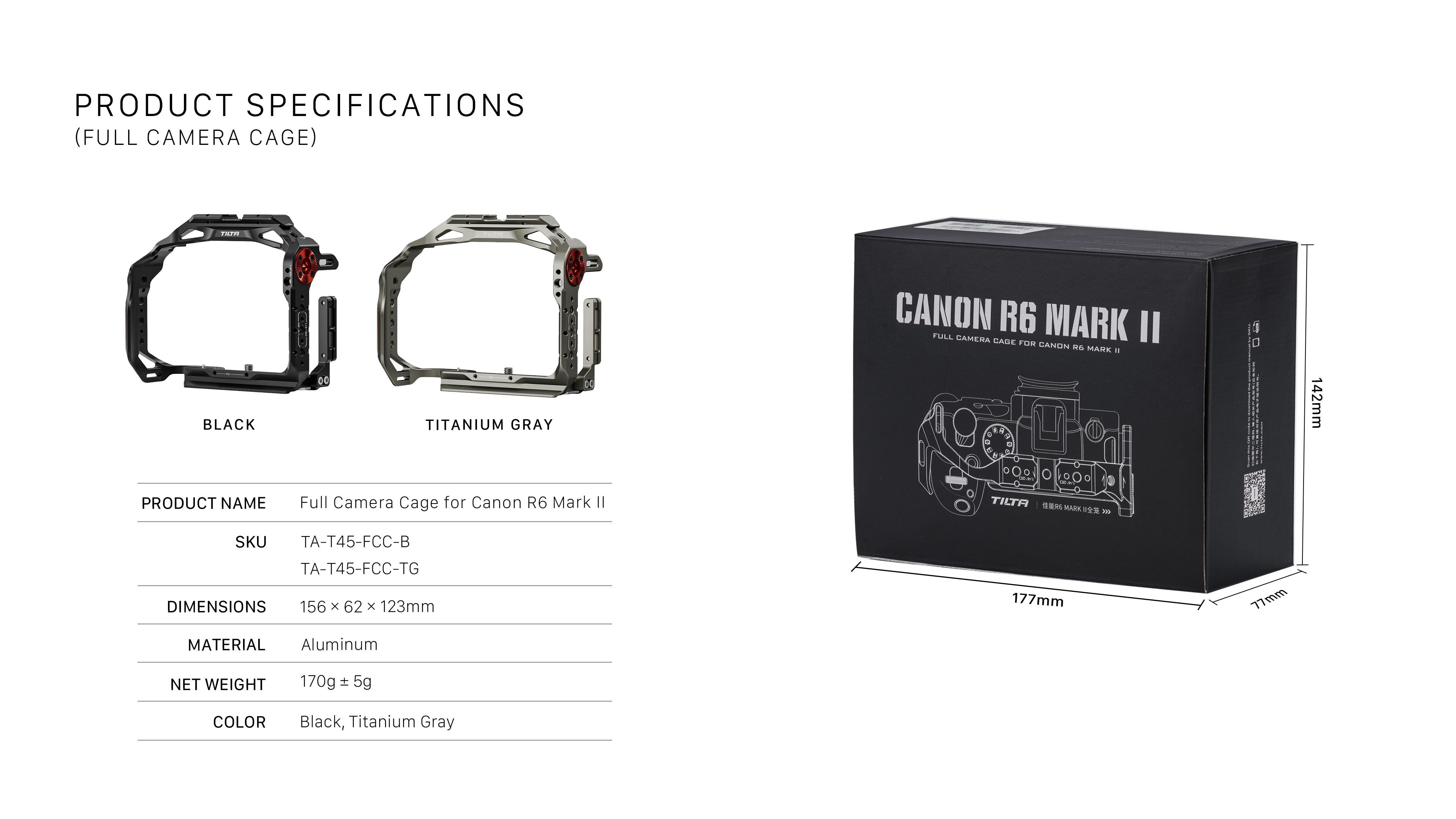 Full Camera Cage for Canon R6 Mark II