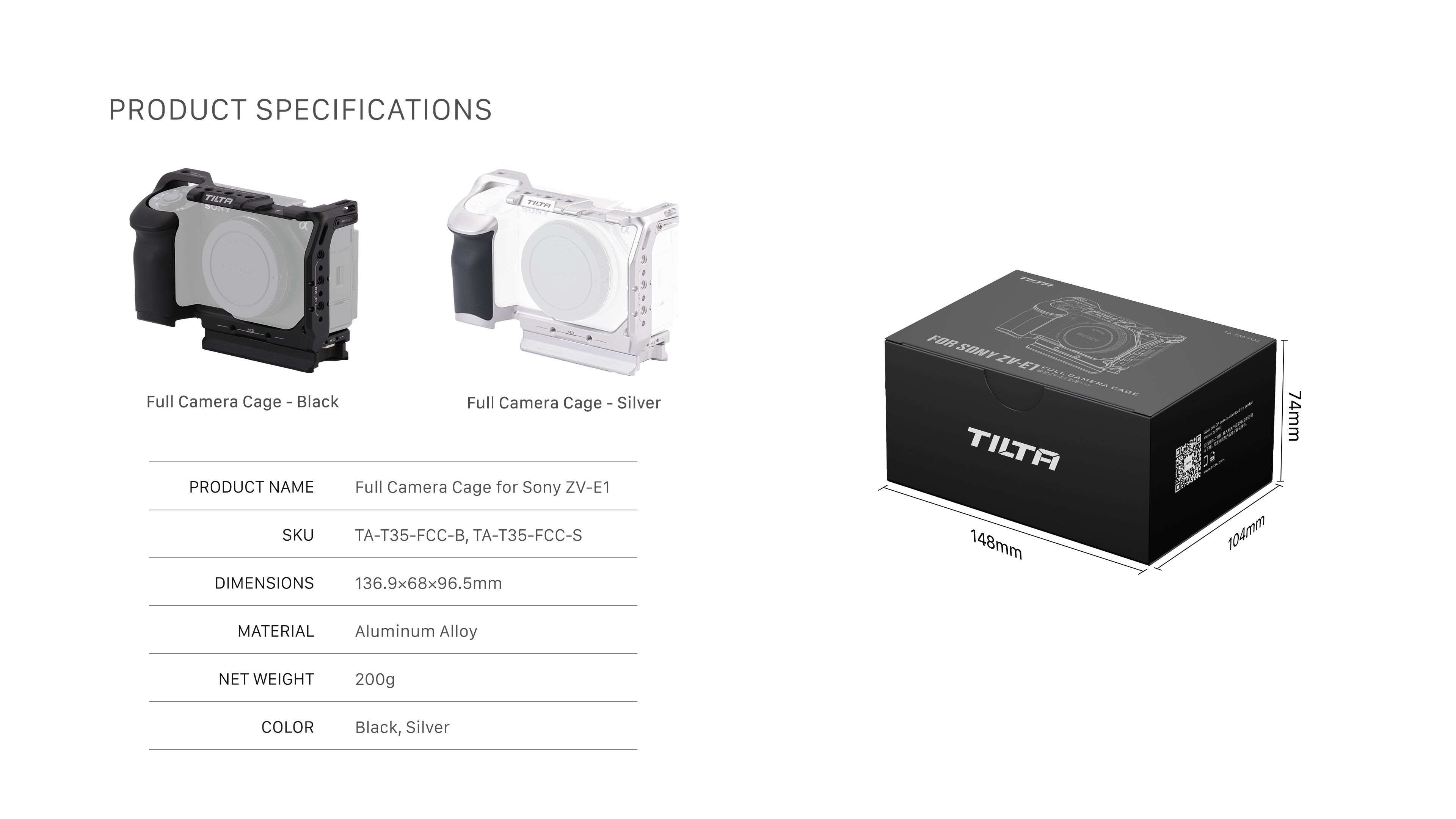 Vollständiger Kamerakäfig für Sony ZV-E1