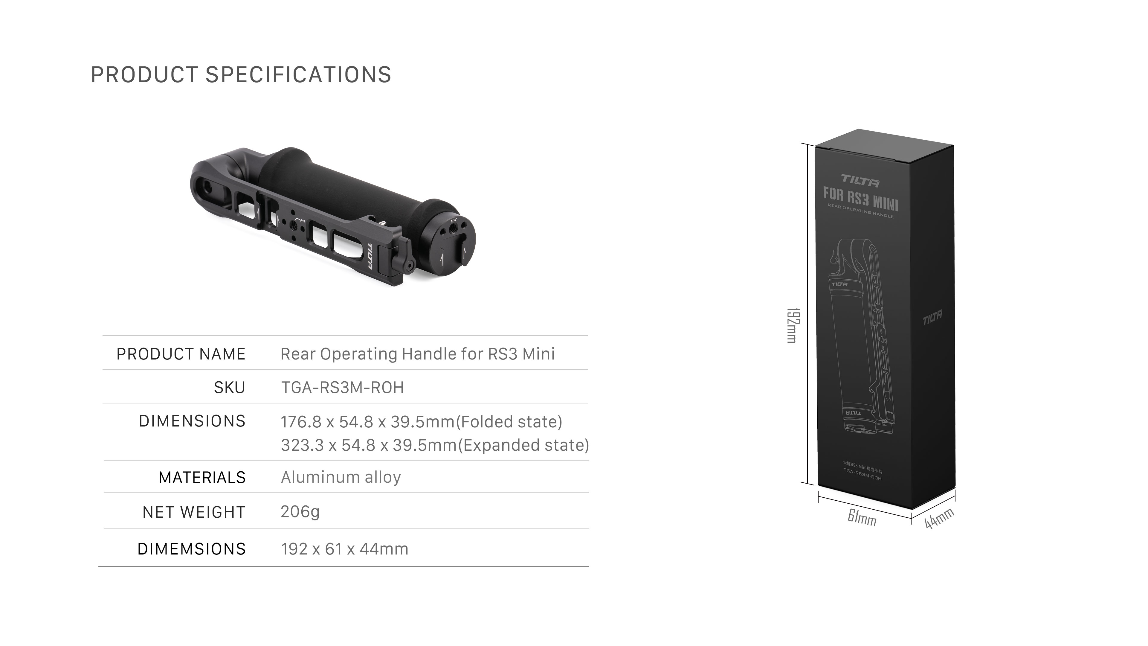 Rear Operating Handle for DJI Ronin