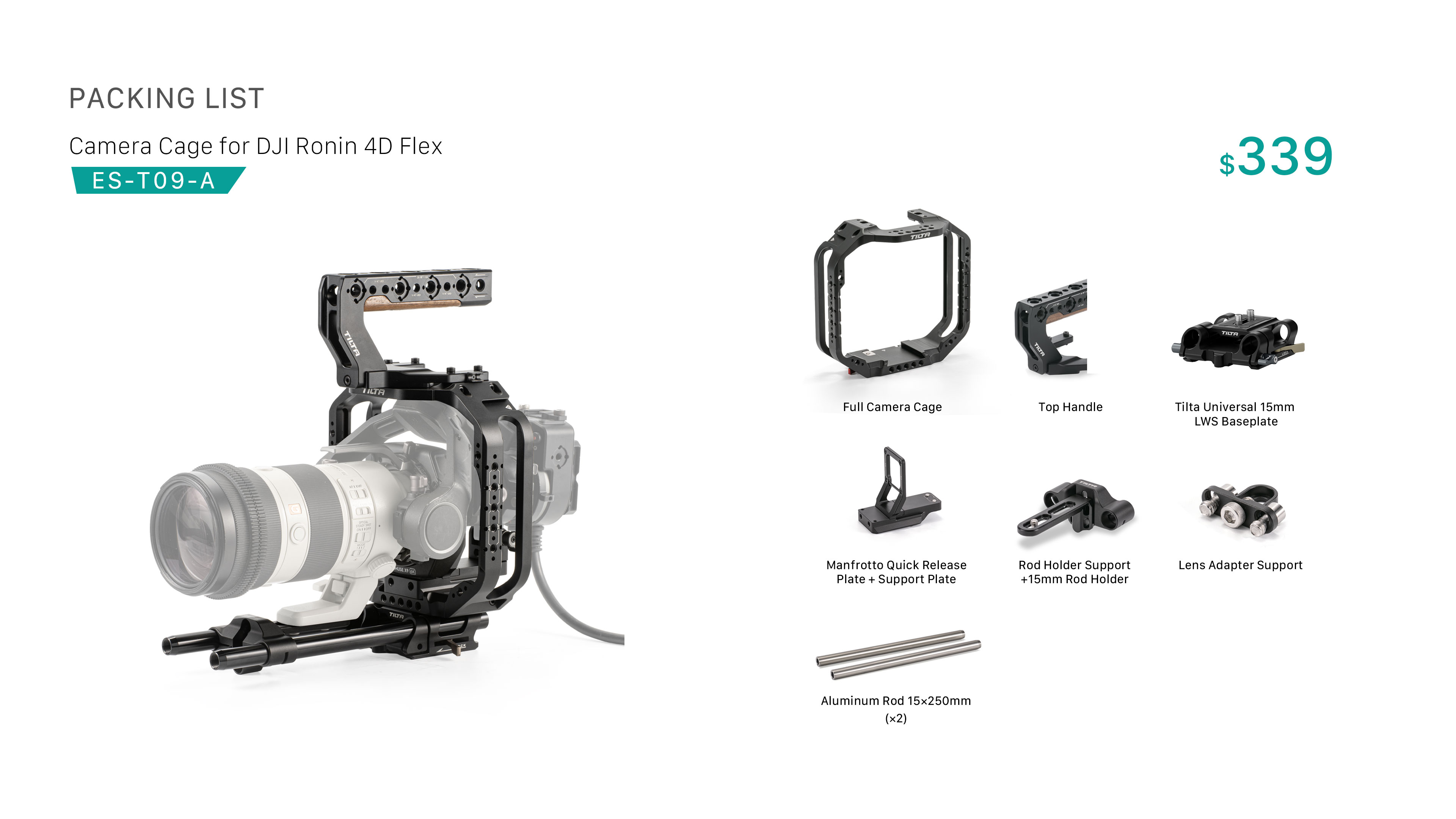 Jaula de cámara para el kit básico DJI Ronin 4D Flex