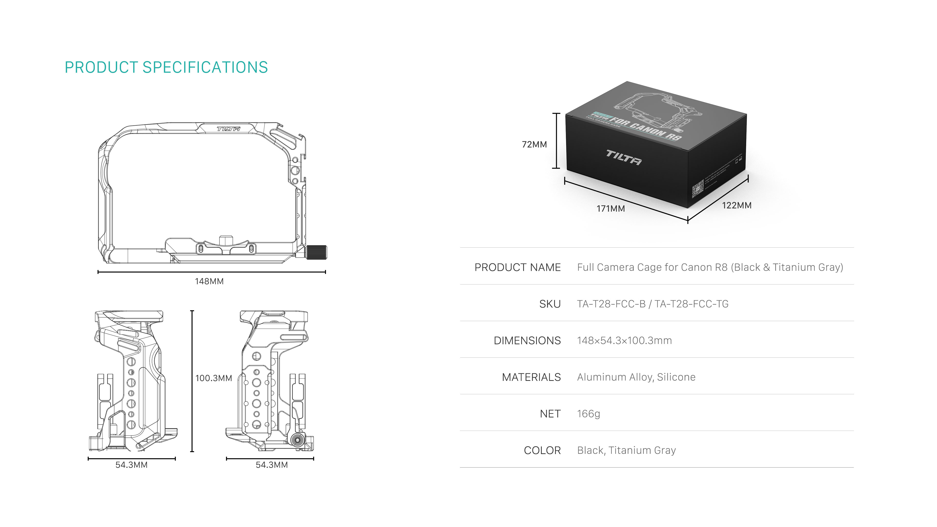 Jaula completa para Canon R8