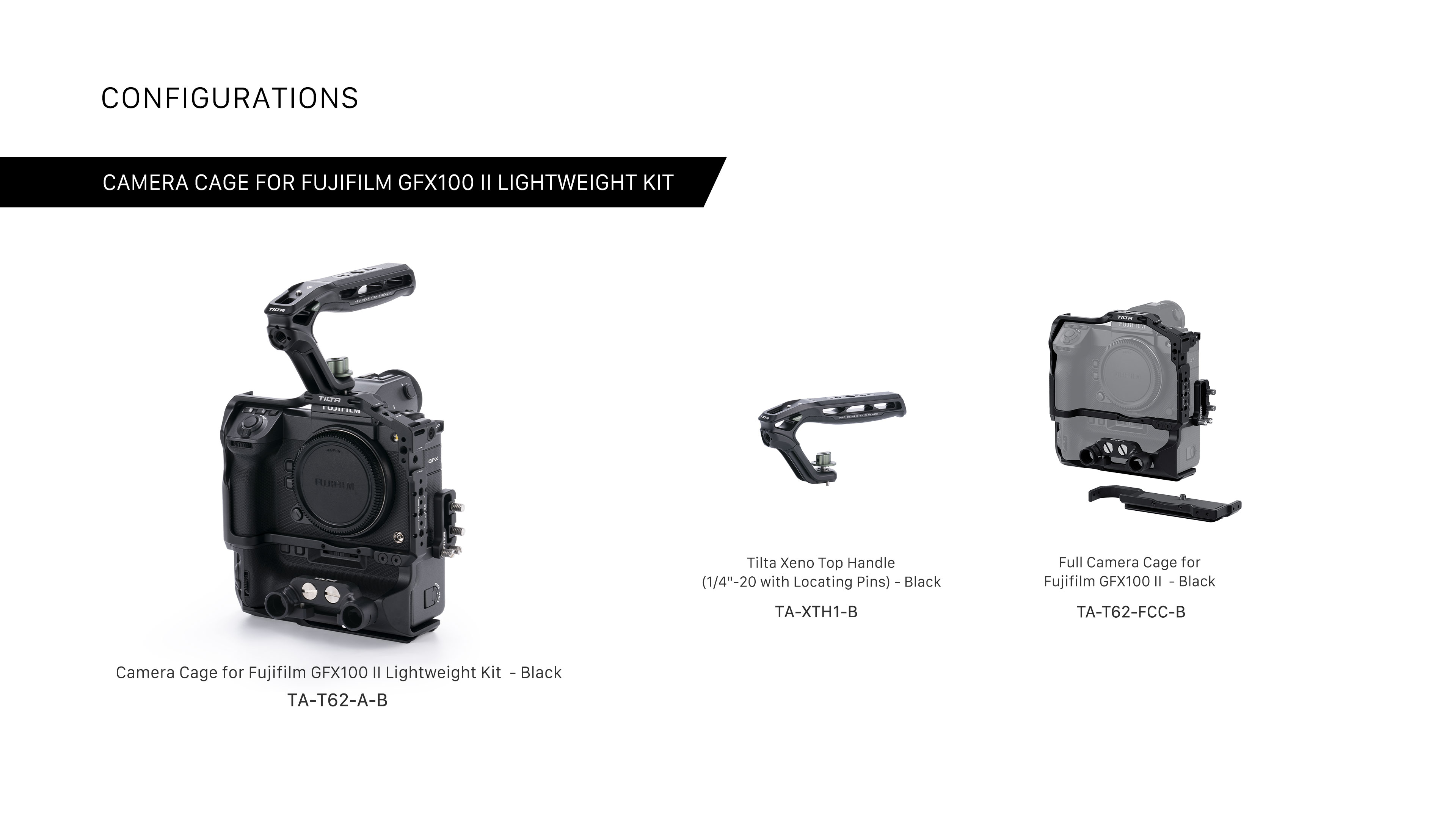 Camera Cage for Fujifilm GFX100 II Lightweight Kit - Black