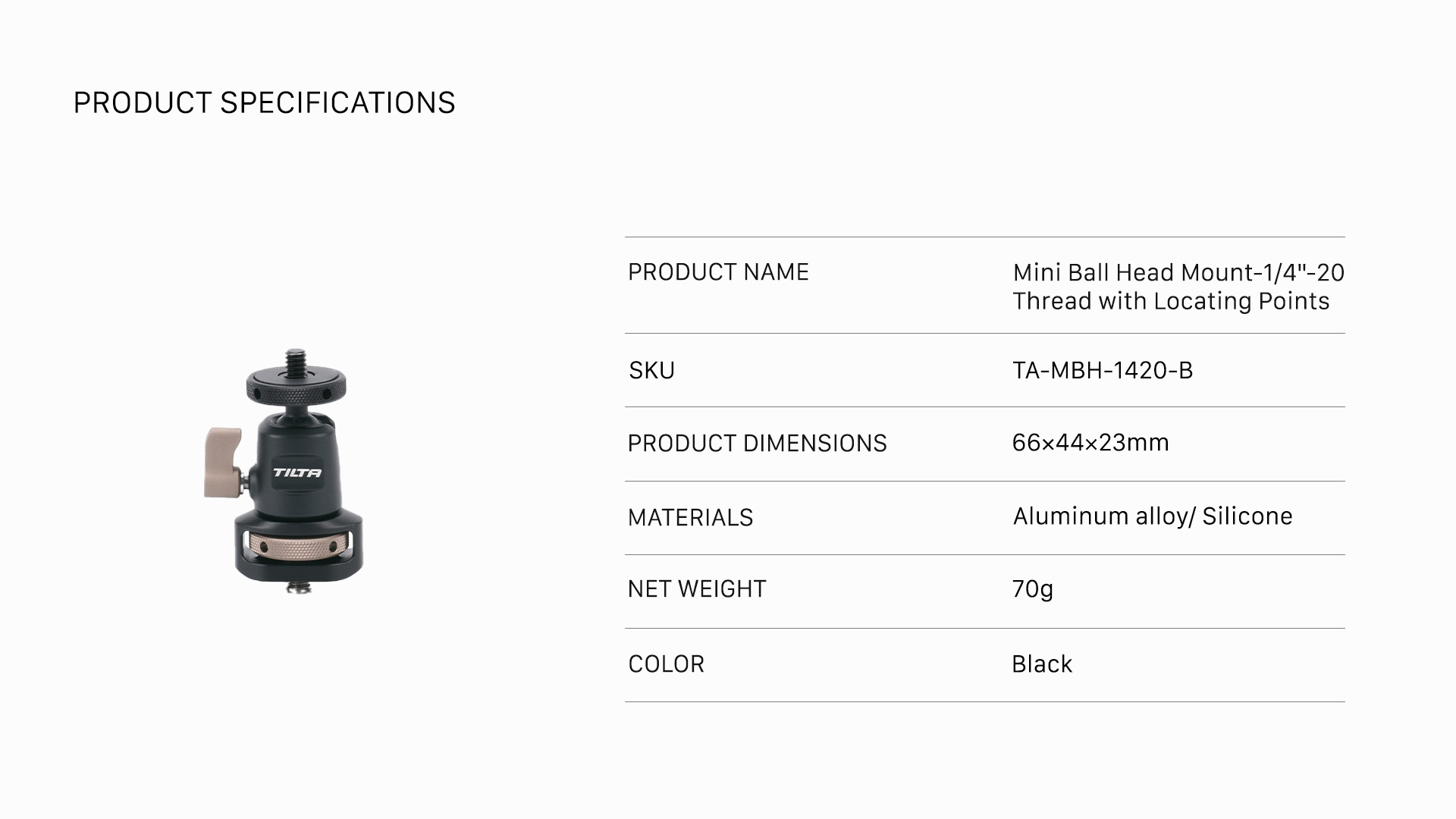 Tilta Mini Ball Head Mount