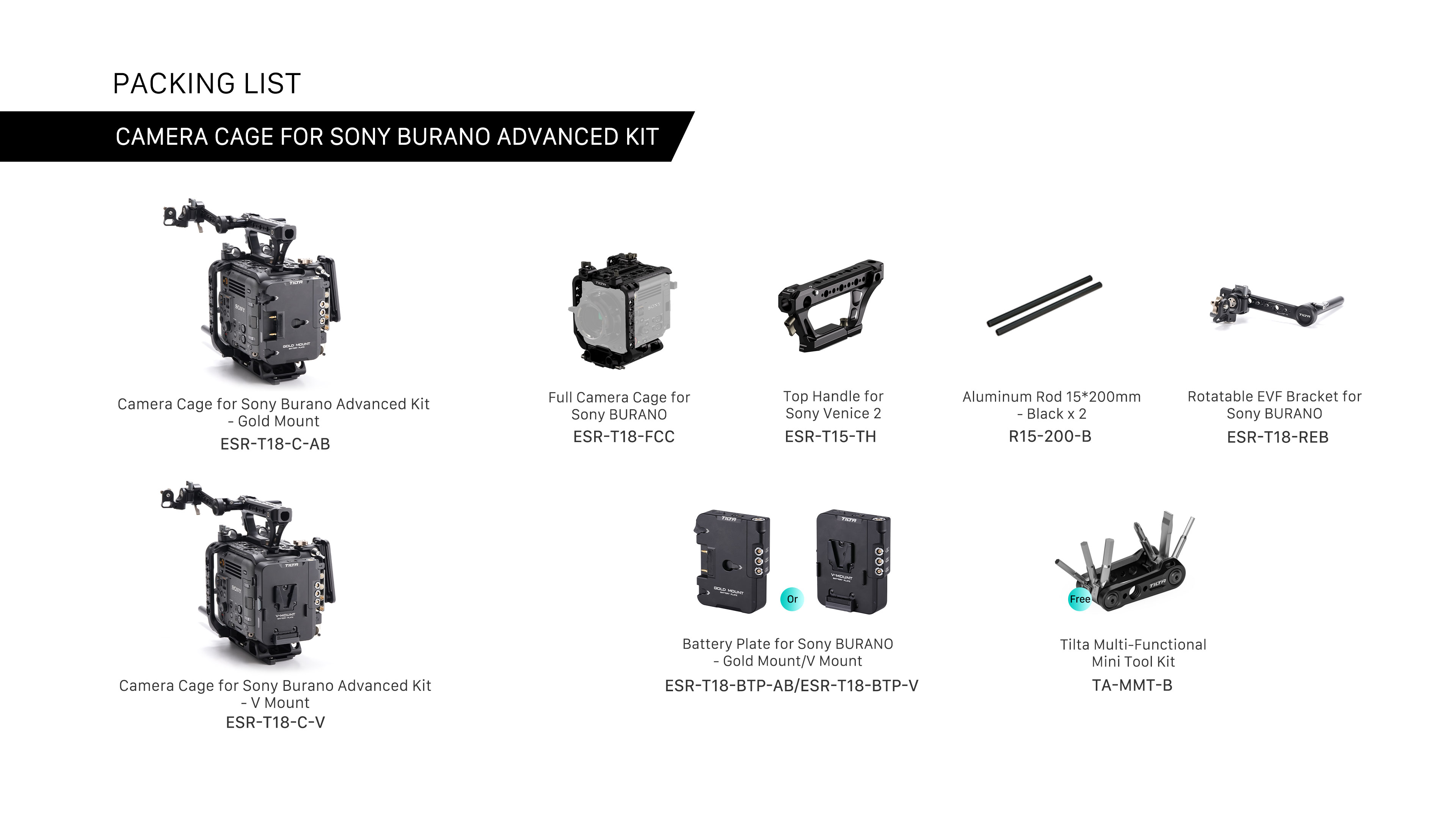 Camera Cage for Sony BURANO Advanced Kit