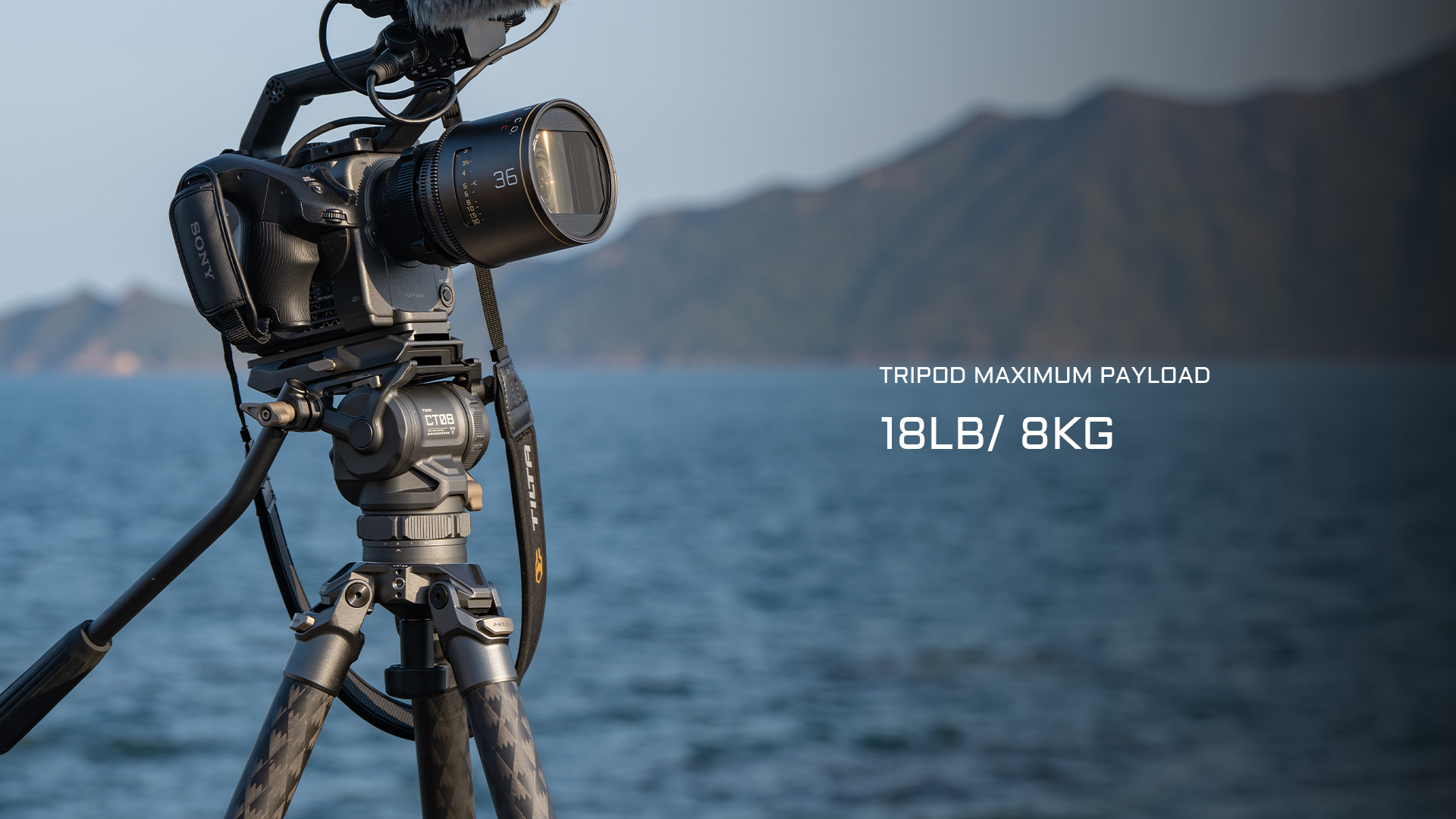 Tilta 75mm Cine Fluid Head with 3-Stage Carbon Fiber Tripod Legs (8KG)