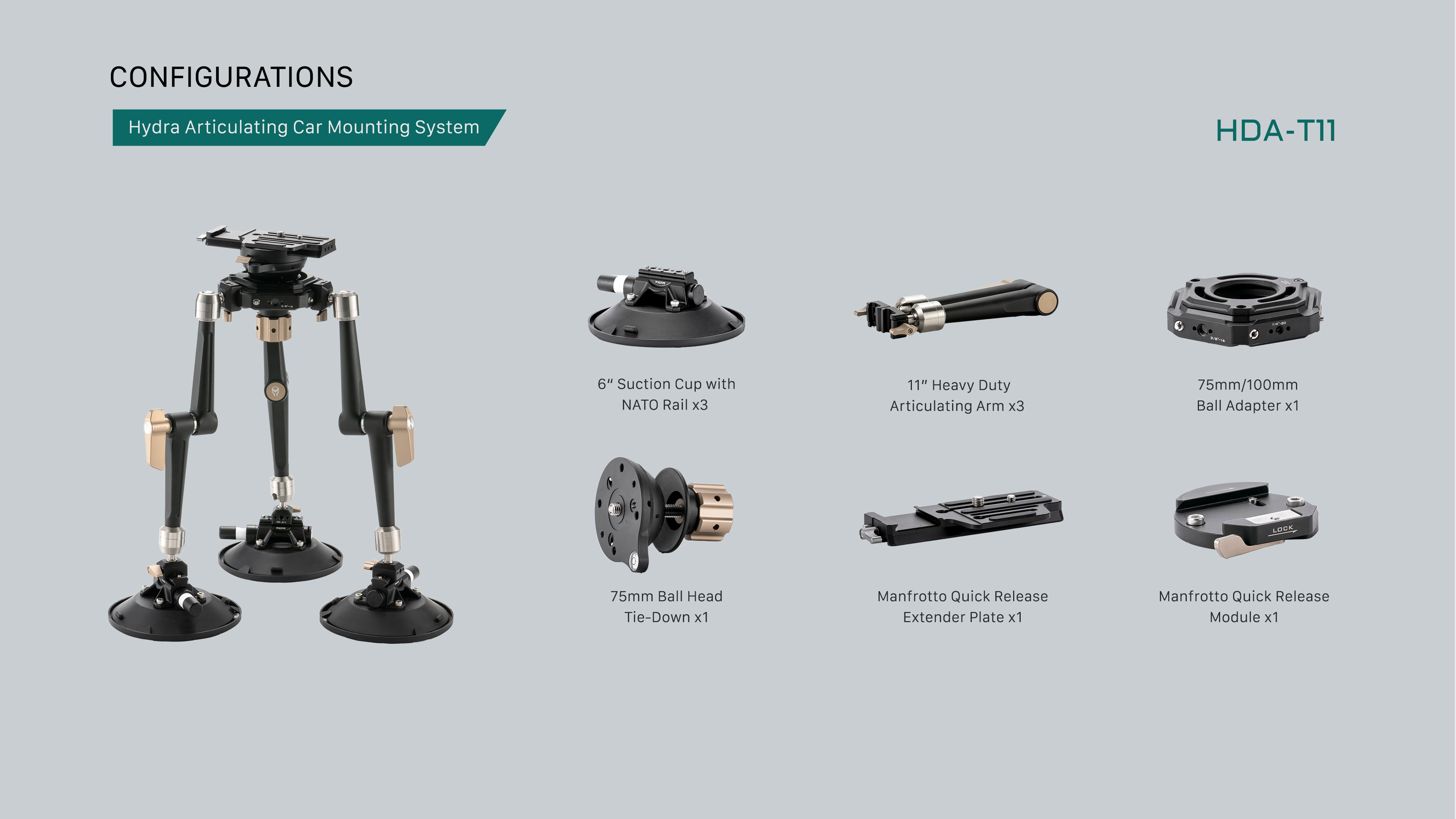 Hydra Articulating Car Mounting System