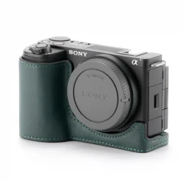 Leather Camera Case for Sony ZV-E10 II – Green