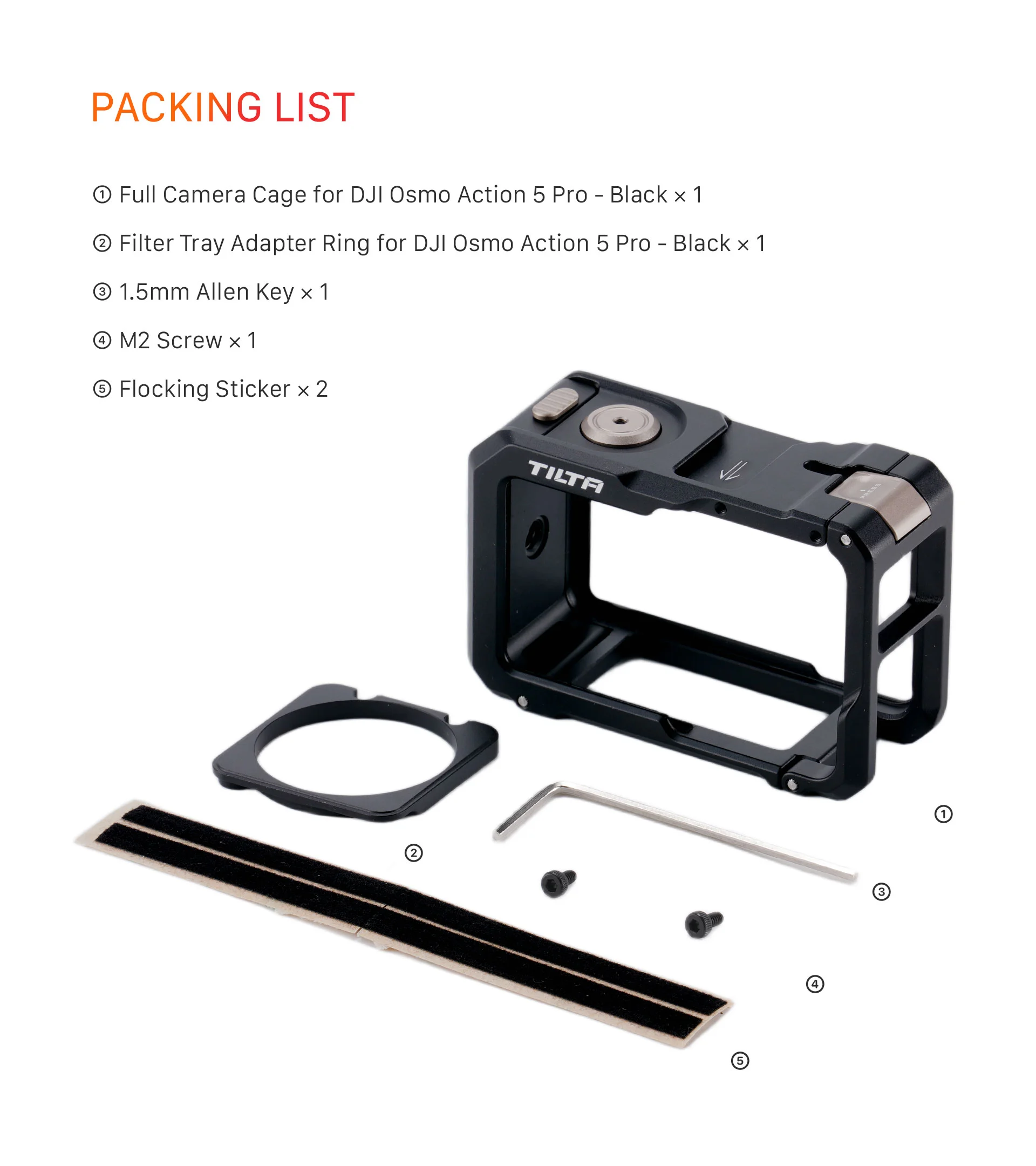 Camera Cage for DJI Osmo Action 5 Pro Base Kit