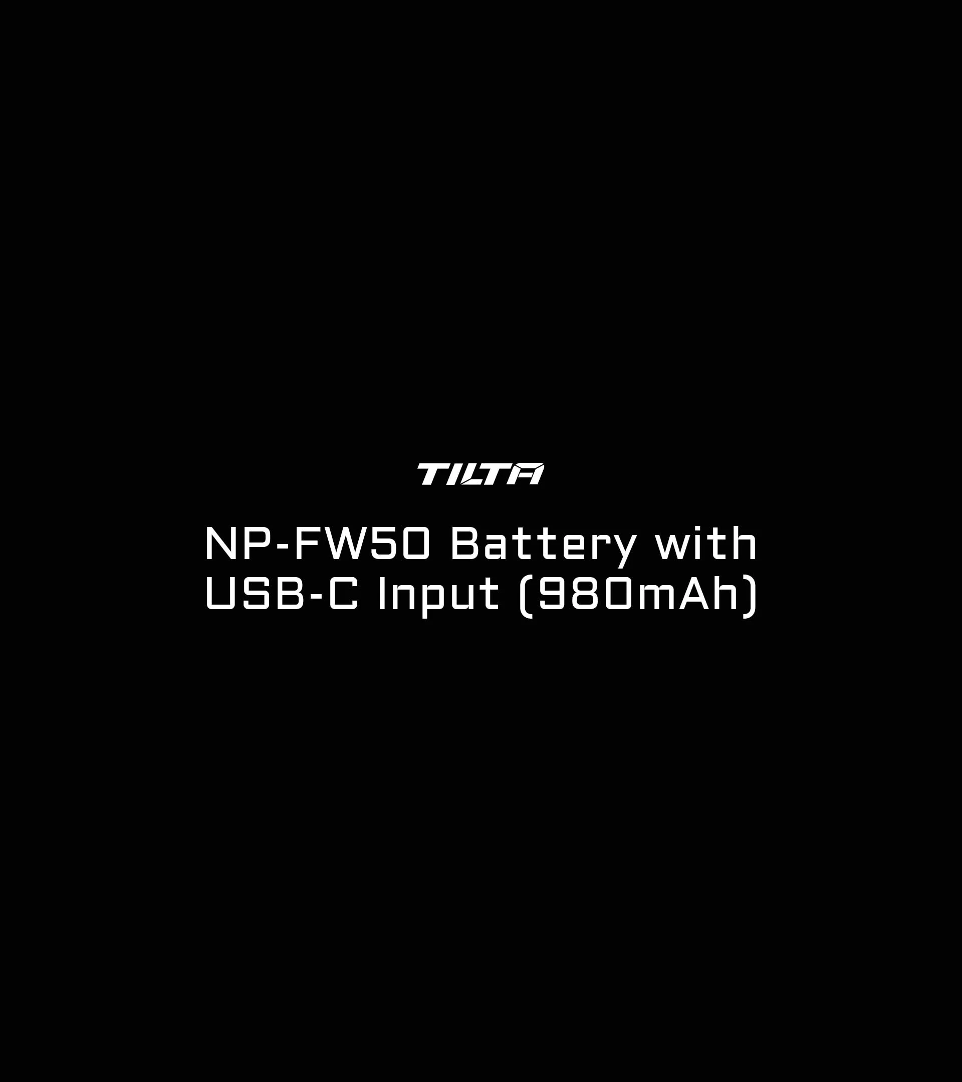 Batería Tilta NP-FW50 con entrada USB-C (980 mAh) - Verde