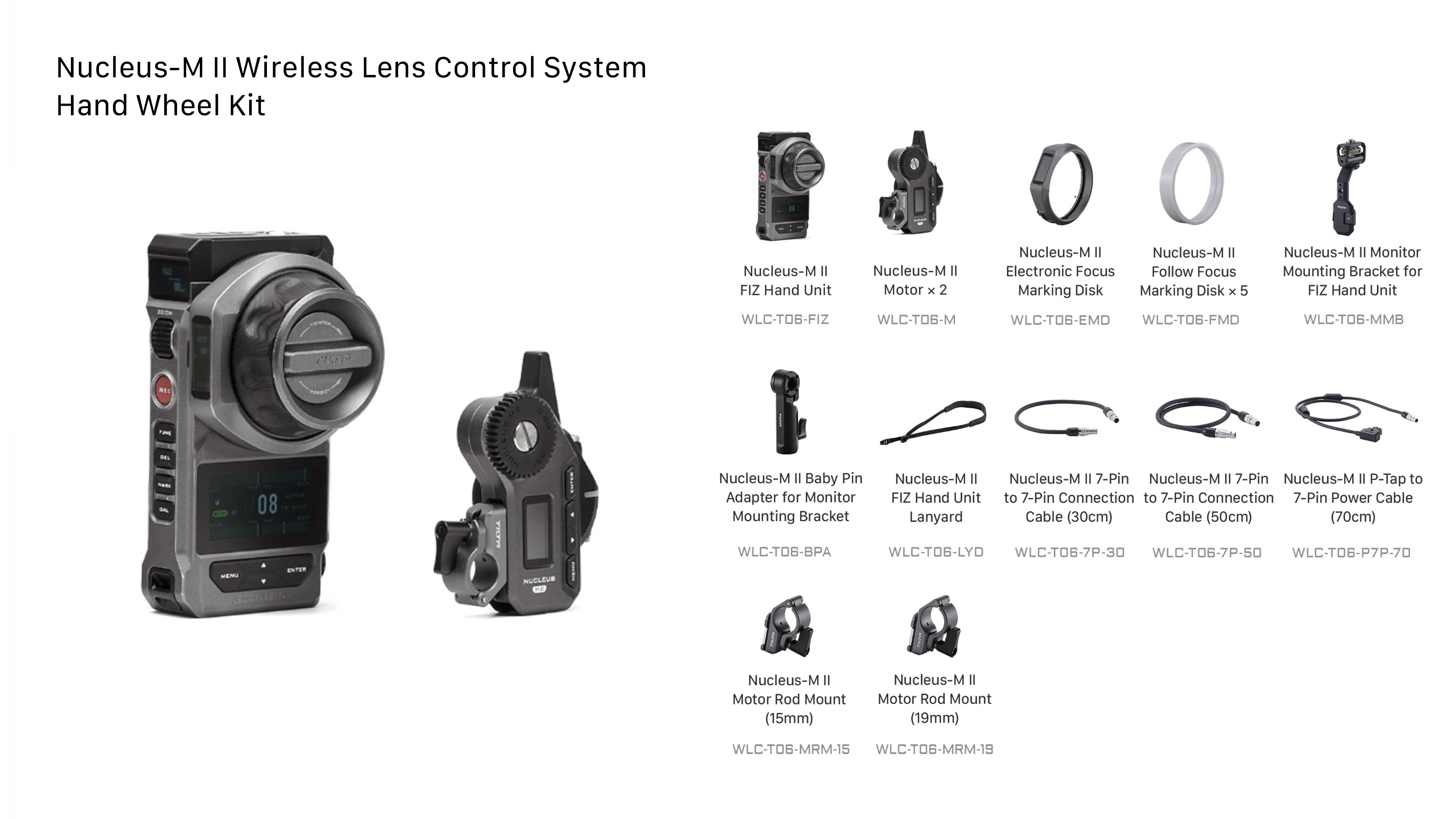 Kit Ultimate Nucleus-M II Wireless Lens Control System (système de contrôle d'objectif sans fil)