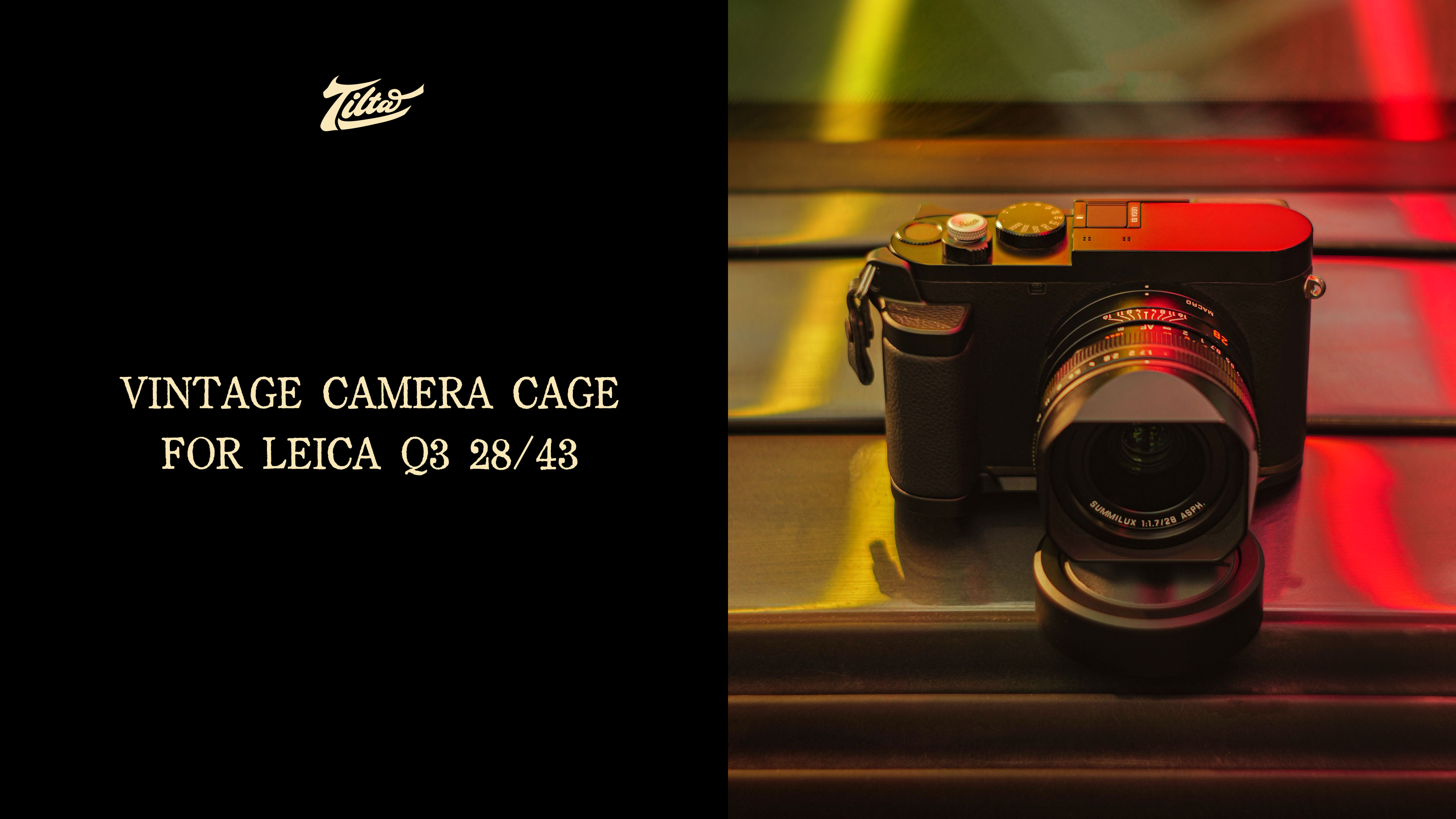 Vintage Camera Cage for Leica Q3 Travel Kit – Black
