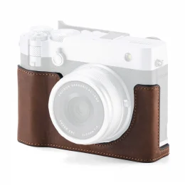 Leather Camera Case for Fujifilm GFX100RF – Brown
