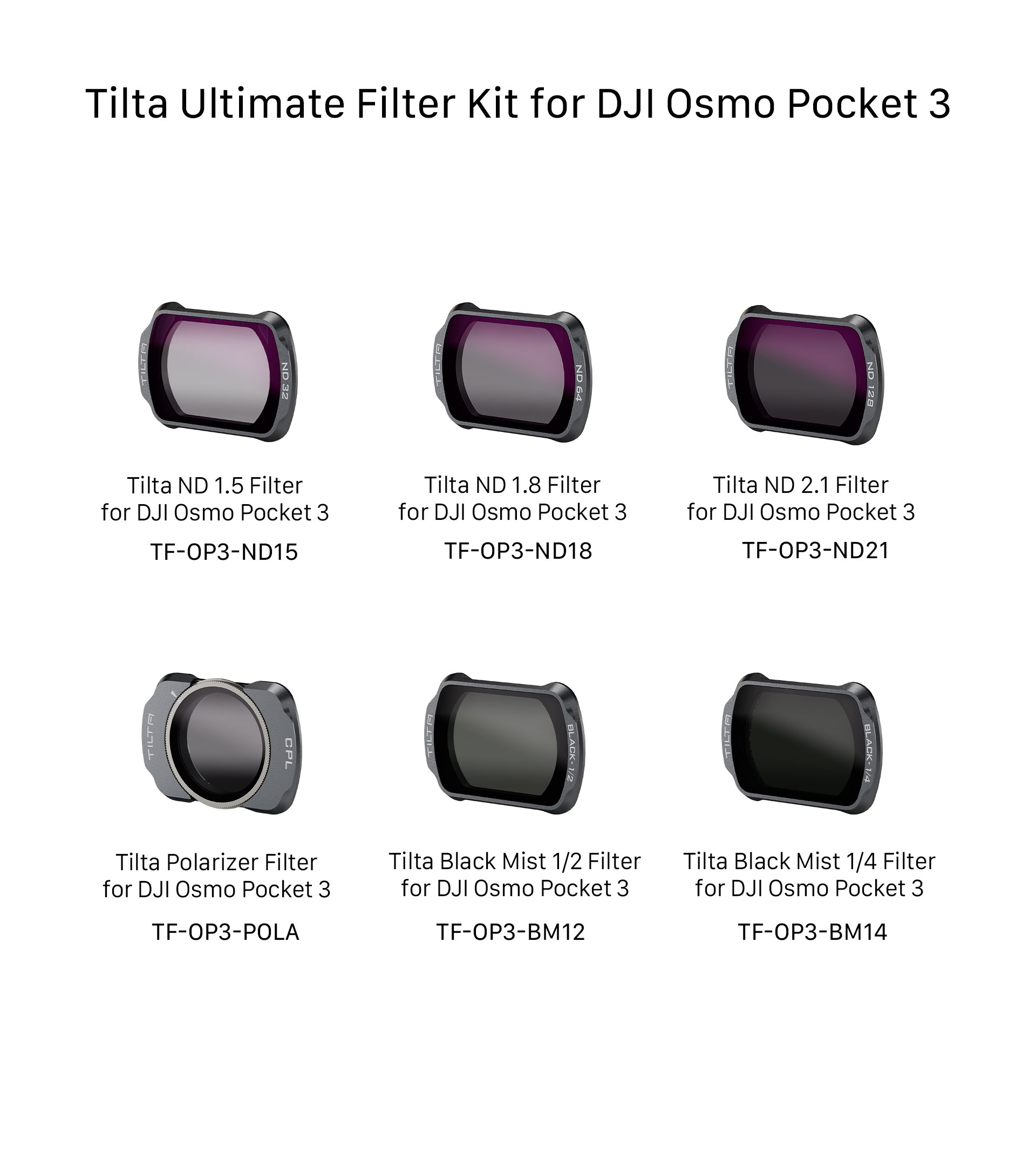 Tilta Ultimate Filter Kit for DJI Osmo Pocket 3