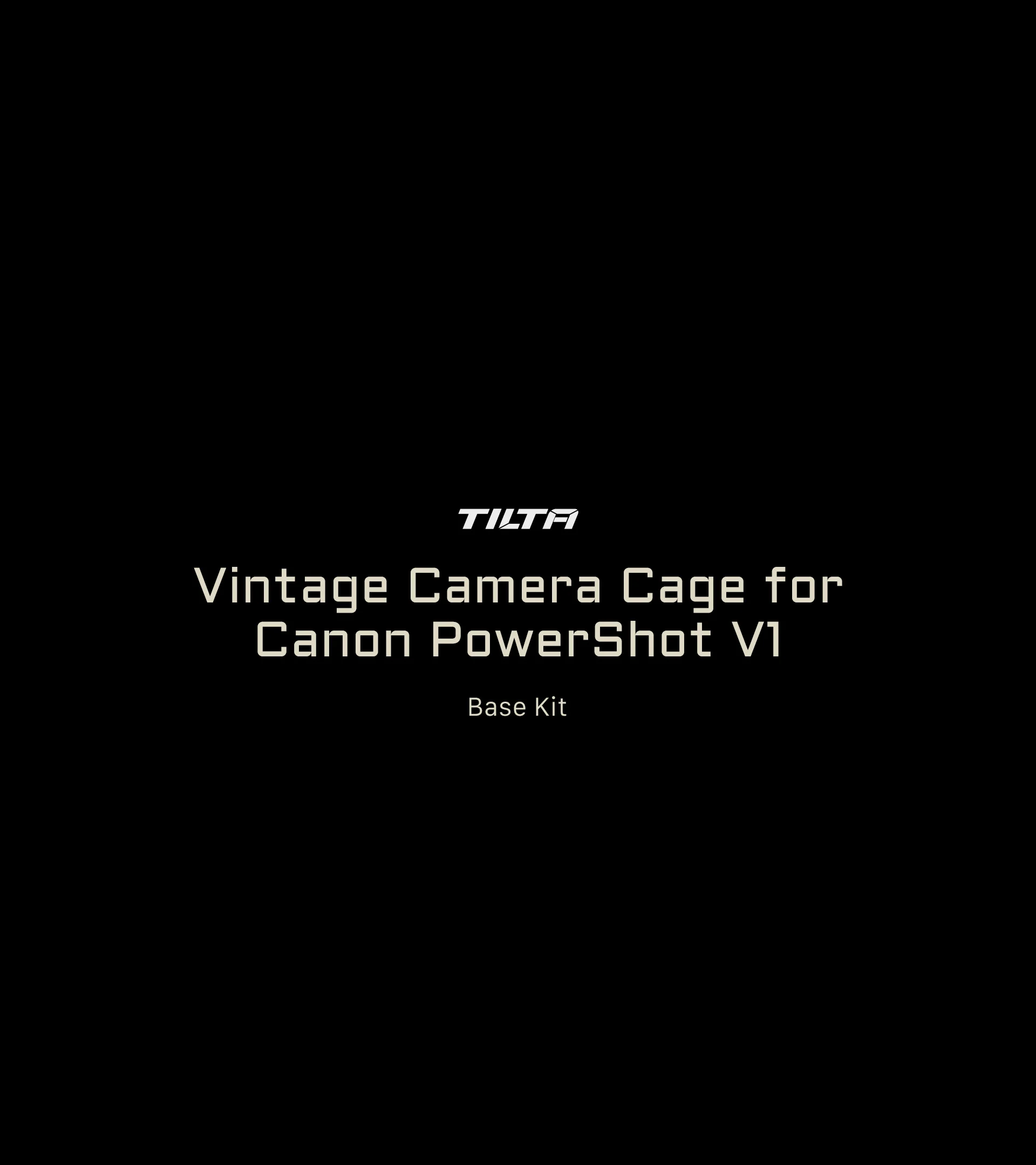 Vintage Camera Cage for Canon PowerShot V1 Base Kit – Black