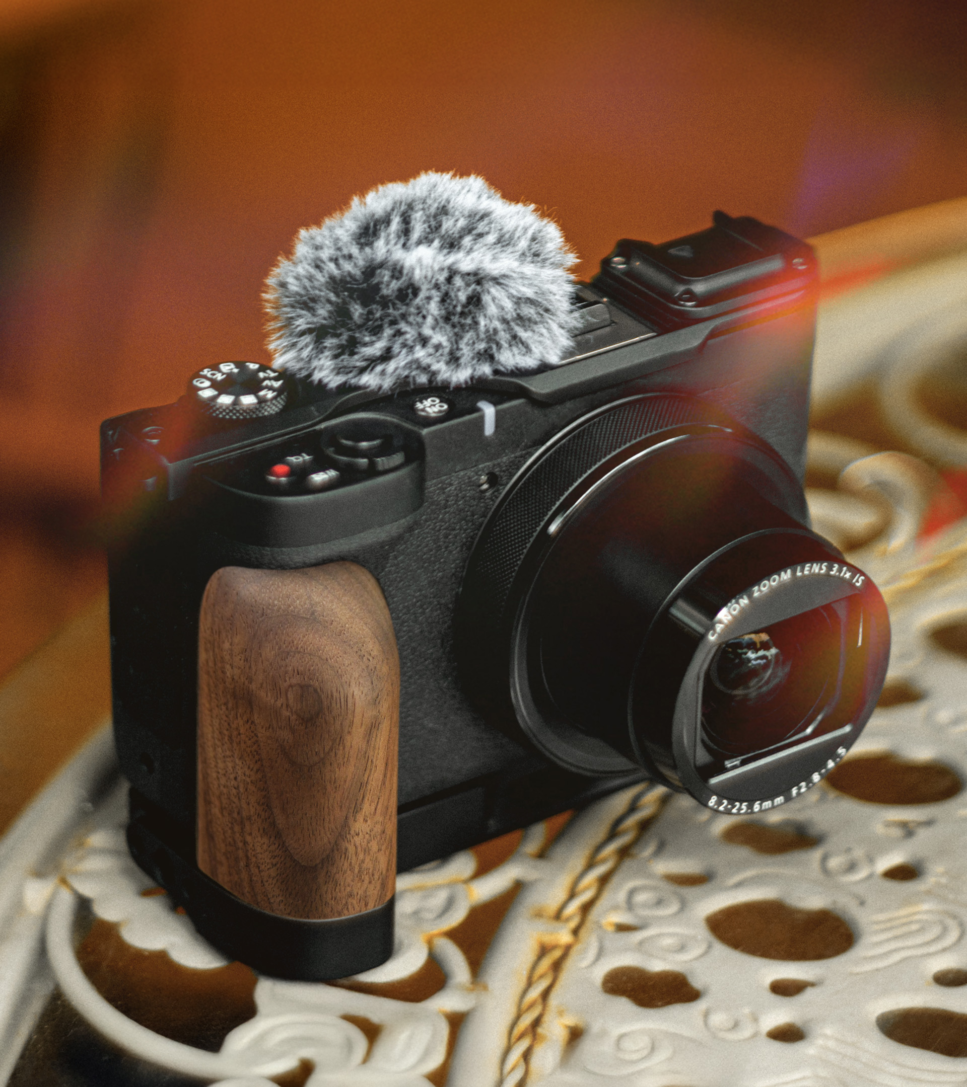 Vintage Camera Cage for Canon PowerShot V1 Base Kit – Black
