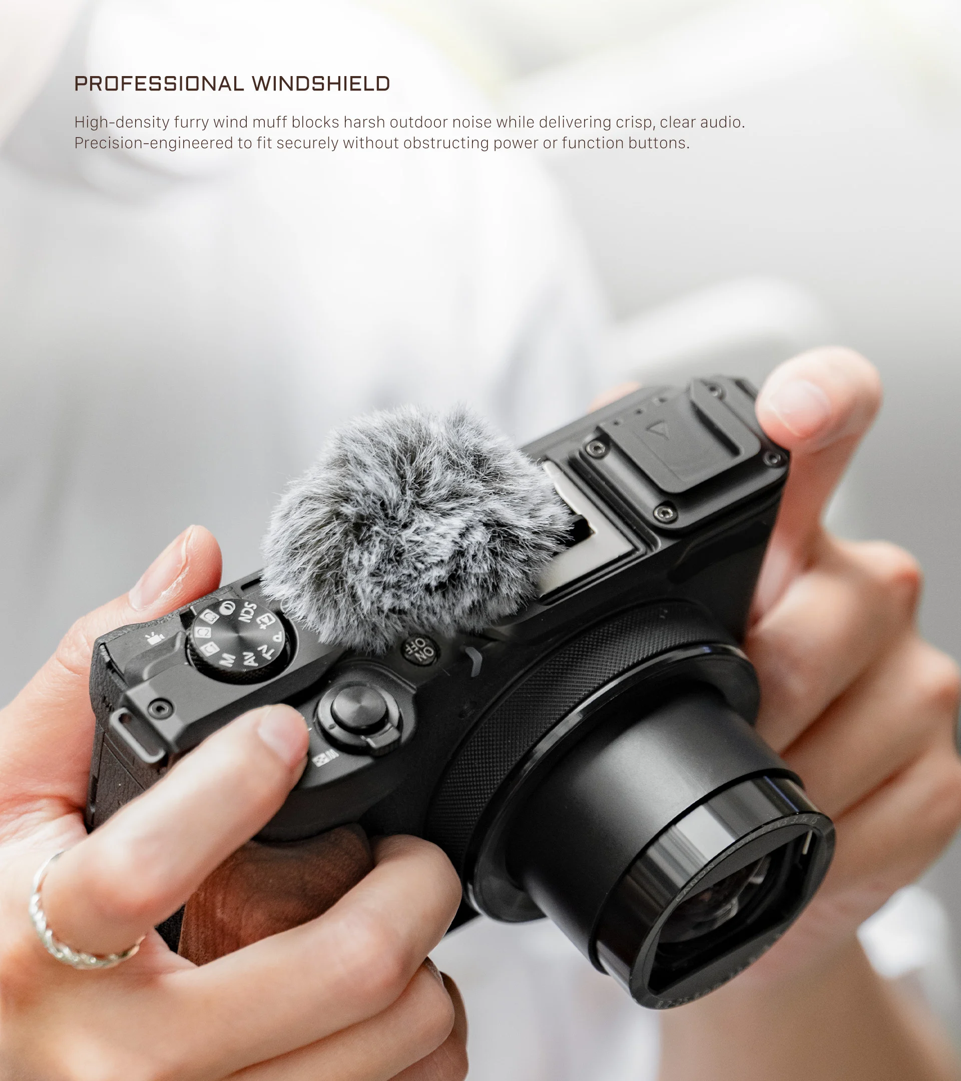 Vintage Camera Cage for Canon PowerShot V1 Base Kit – Black