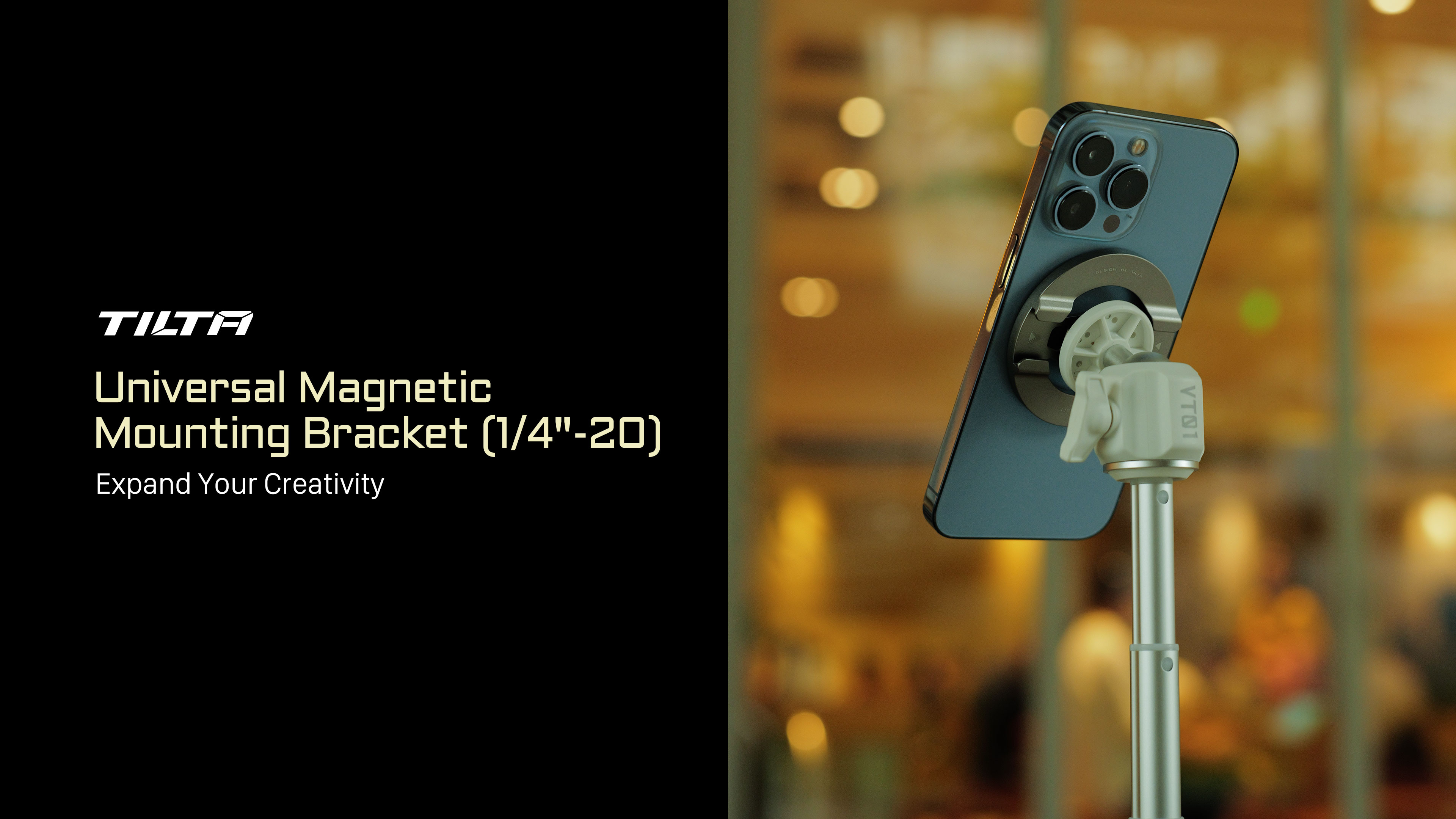 Tilta Universal Magnetic Mounting Bracket (1/4″-20) – Titanium Grey