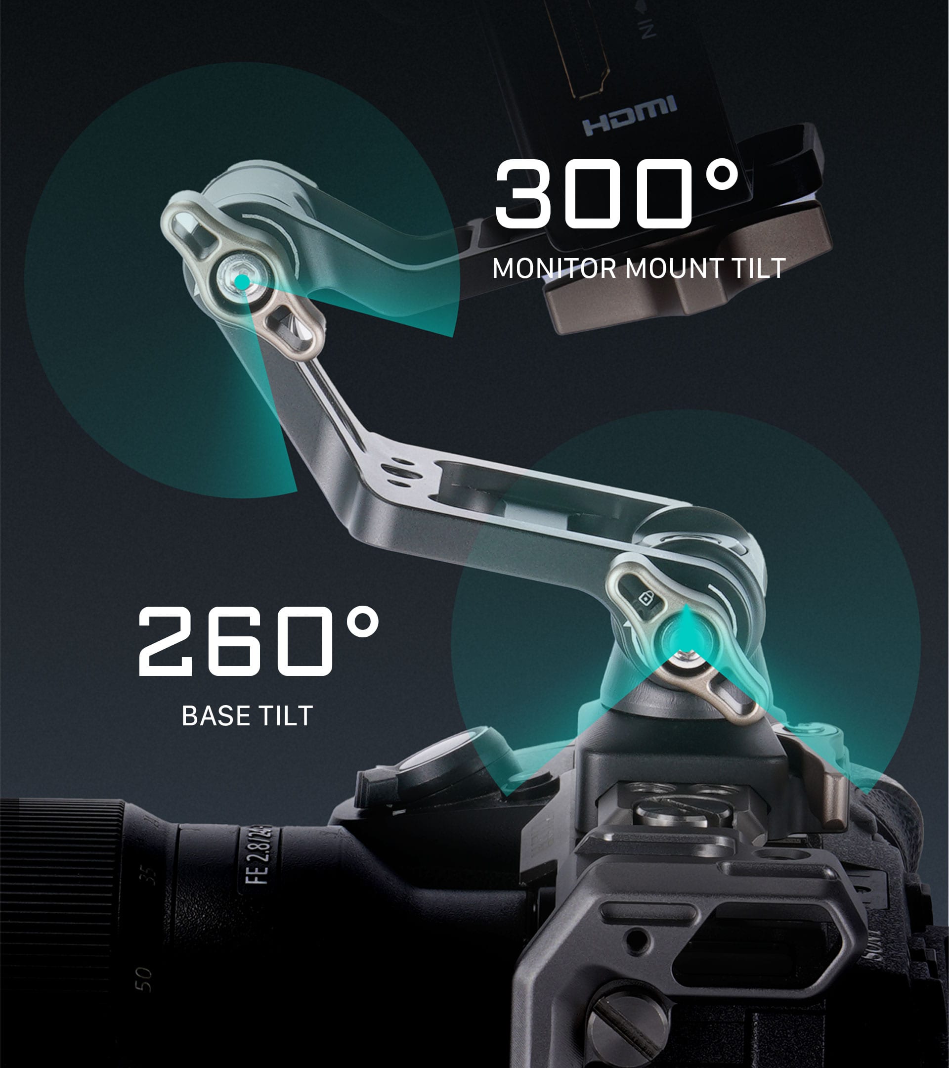 Tilta Extended Pro Monitor Mount (NATO) – Black