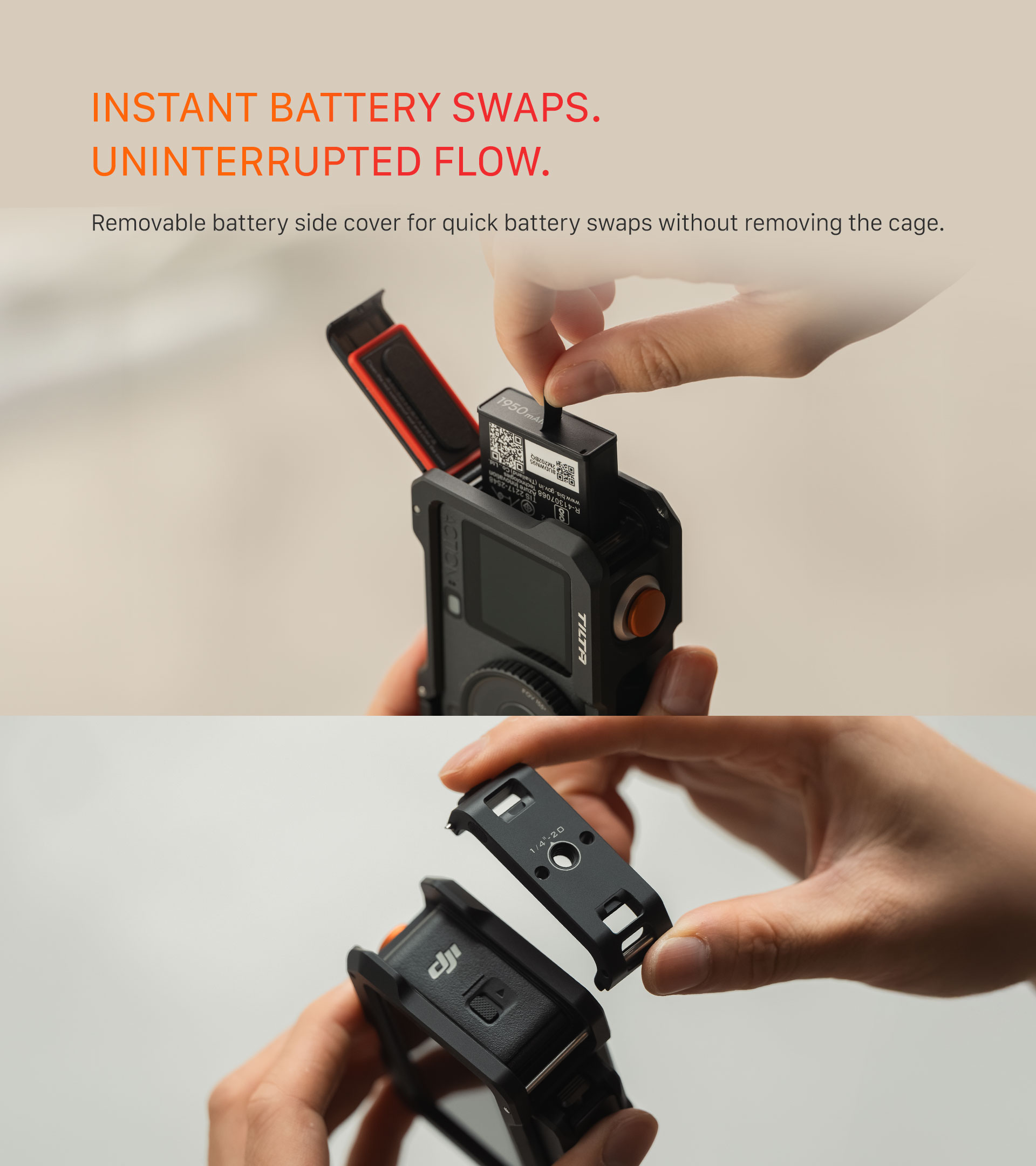 Camera Cage for DJI Osmo Action 6 Base Kit