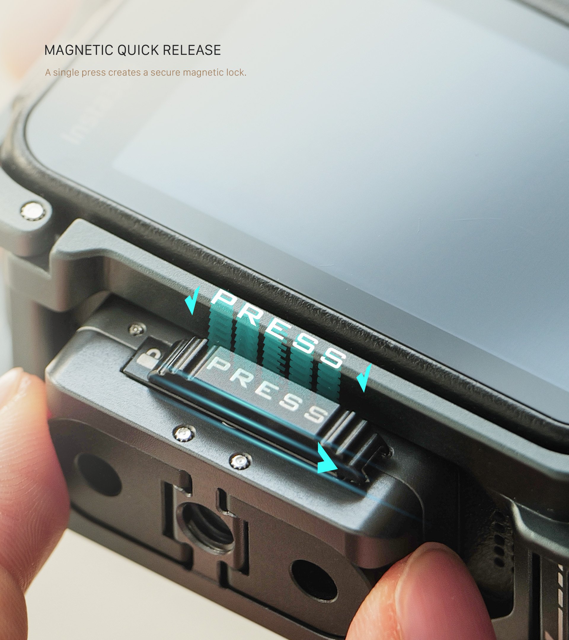 Quick Release Mounting Baseplate for Insta360 Ace Pro Series and X Series — Space Grey