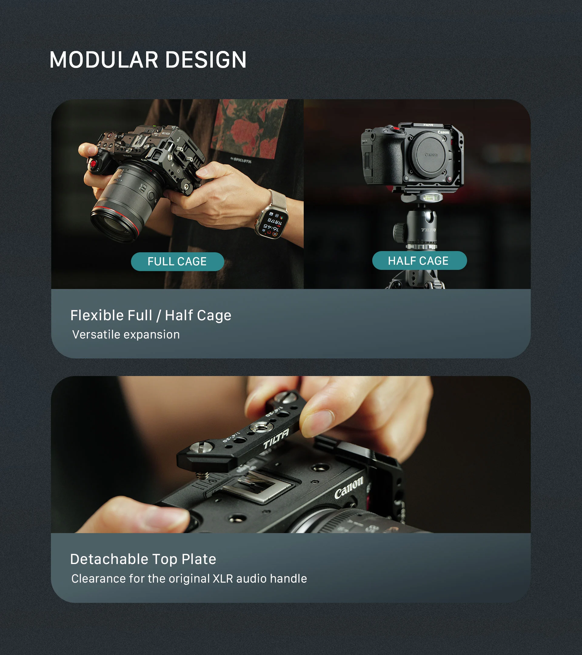 Camera Cage for Canon C50 Pro Kit – Black