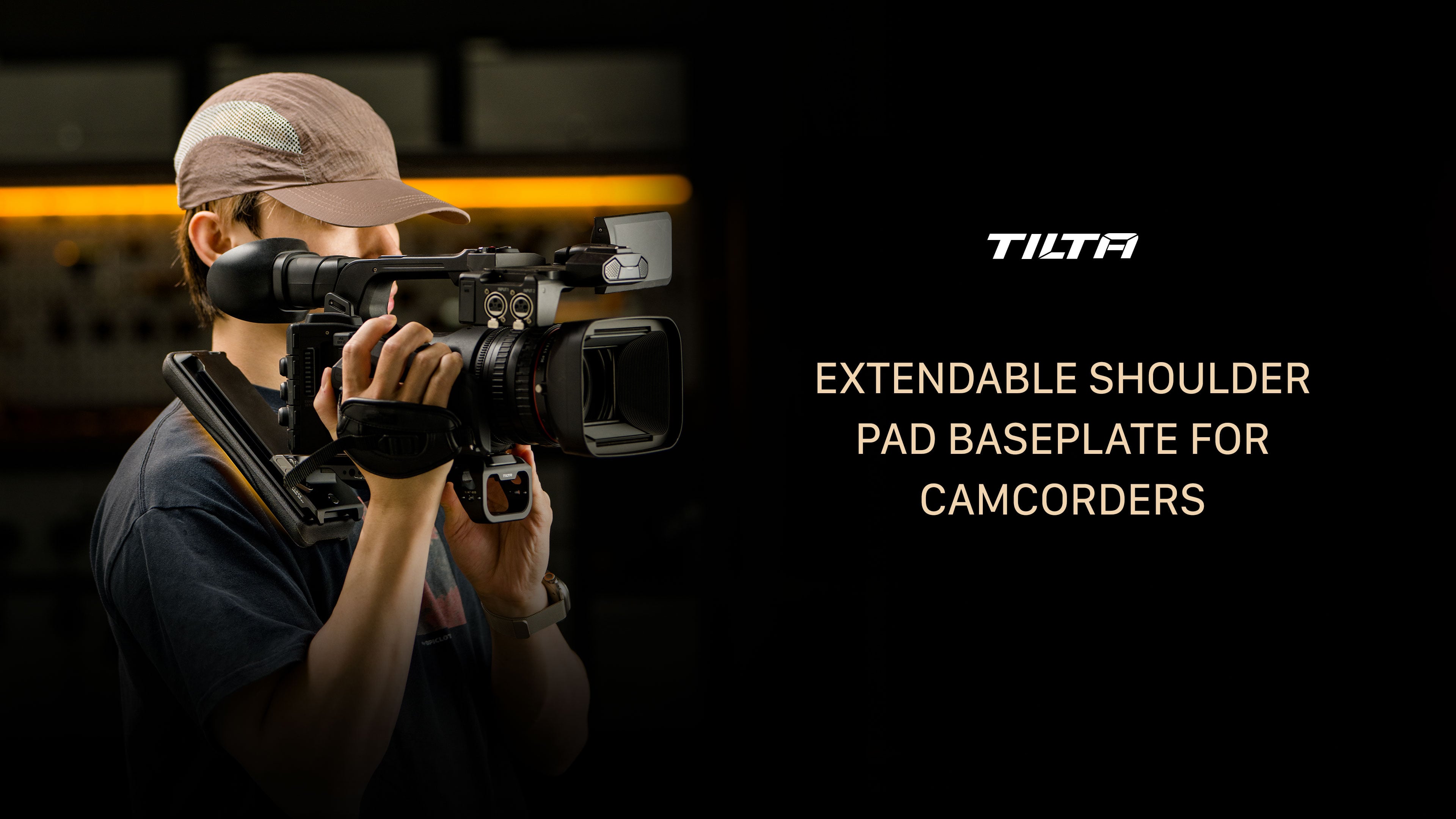 Tilta Extendable Shoulder Pad Baseplate for Camcorders – Black