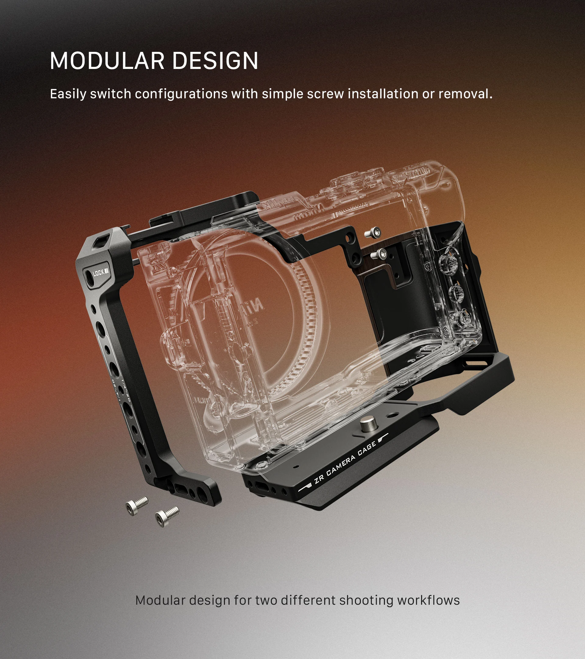 Full Camera Cage for Nikon ZR – Black