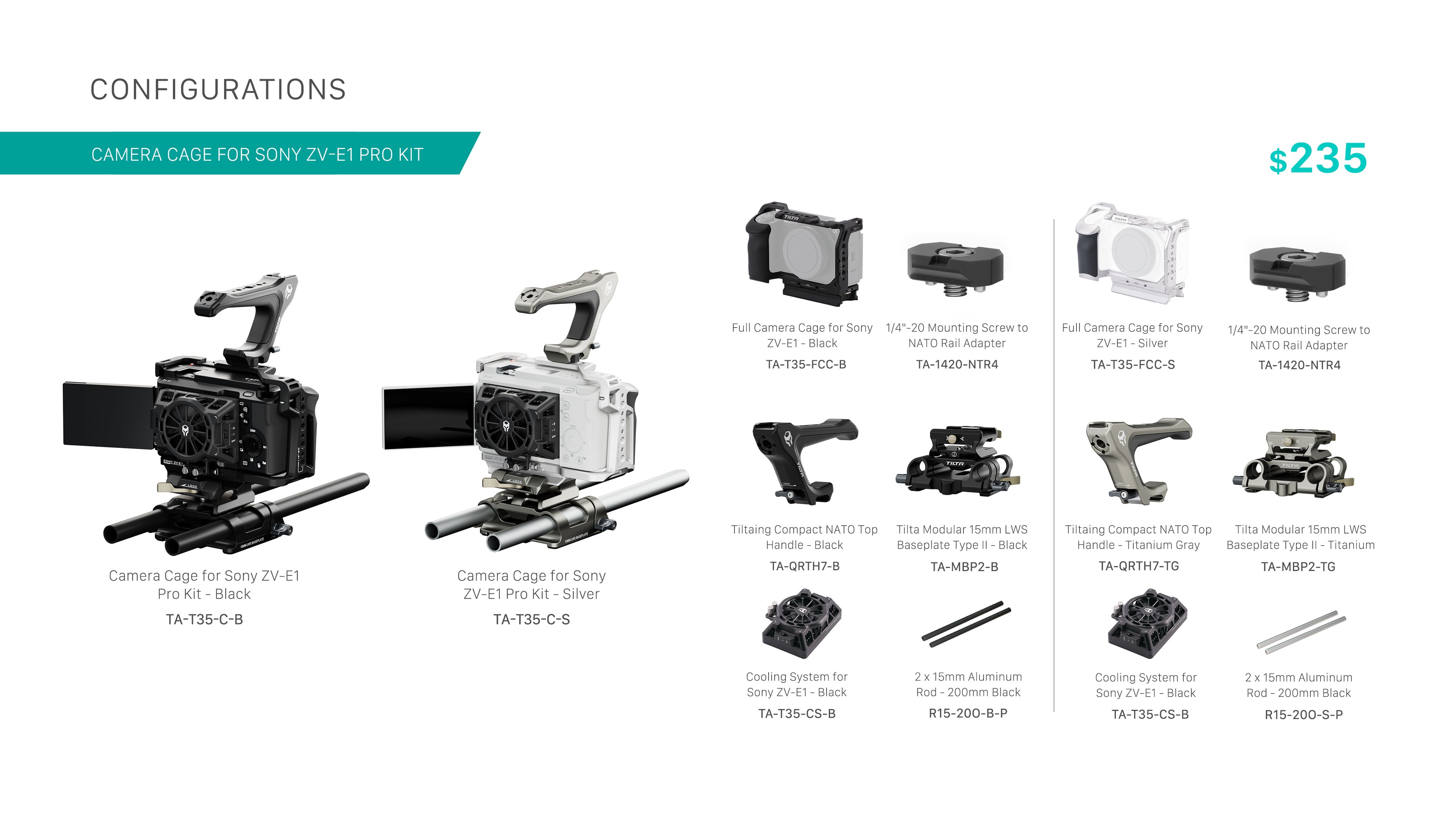 Camera Cage for Sony ZV-E1 Pro Kit