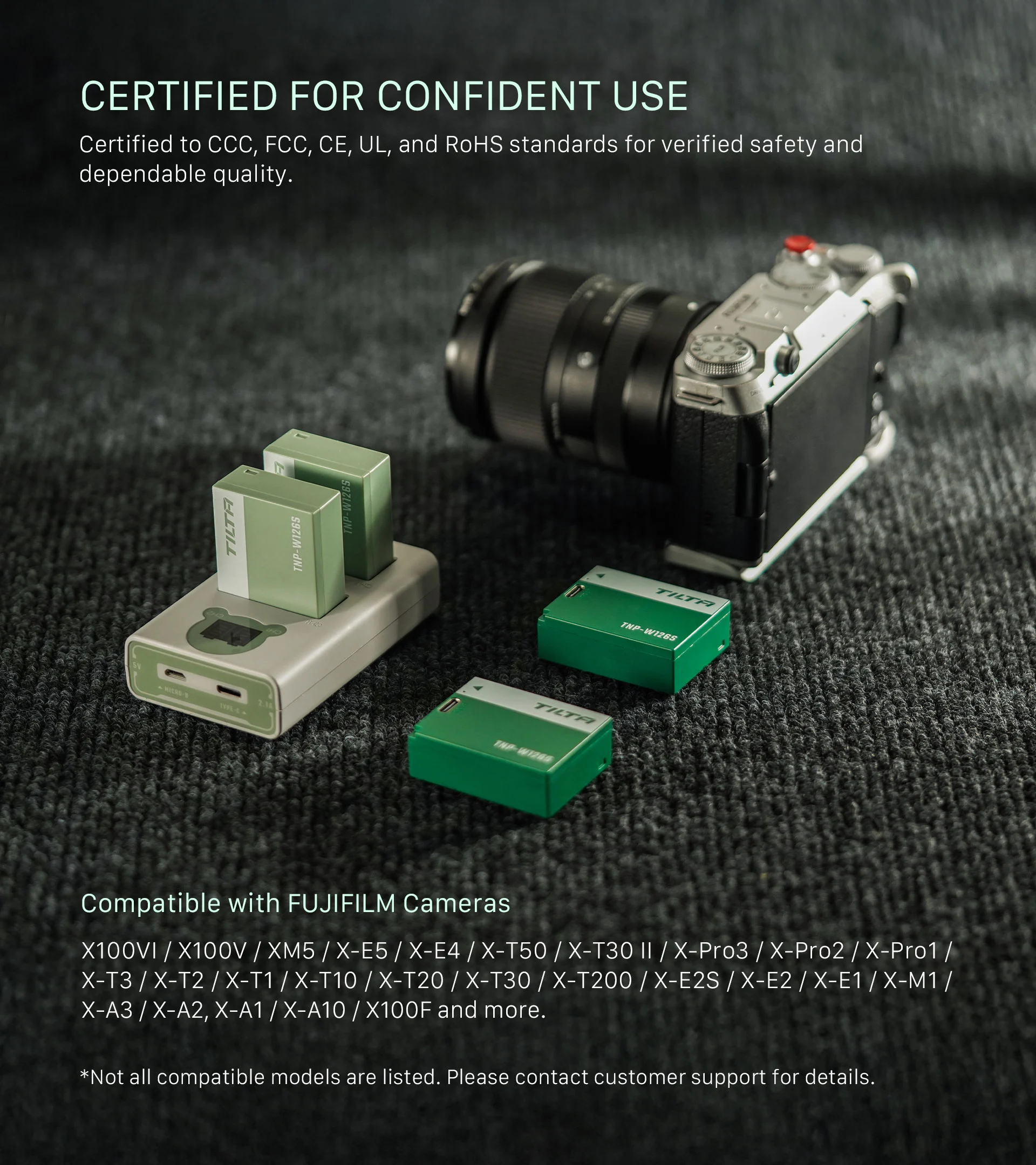 Tilta NP-W126S Battery with USB-C Input (1050mAh)