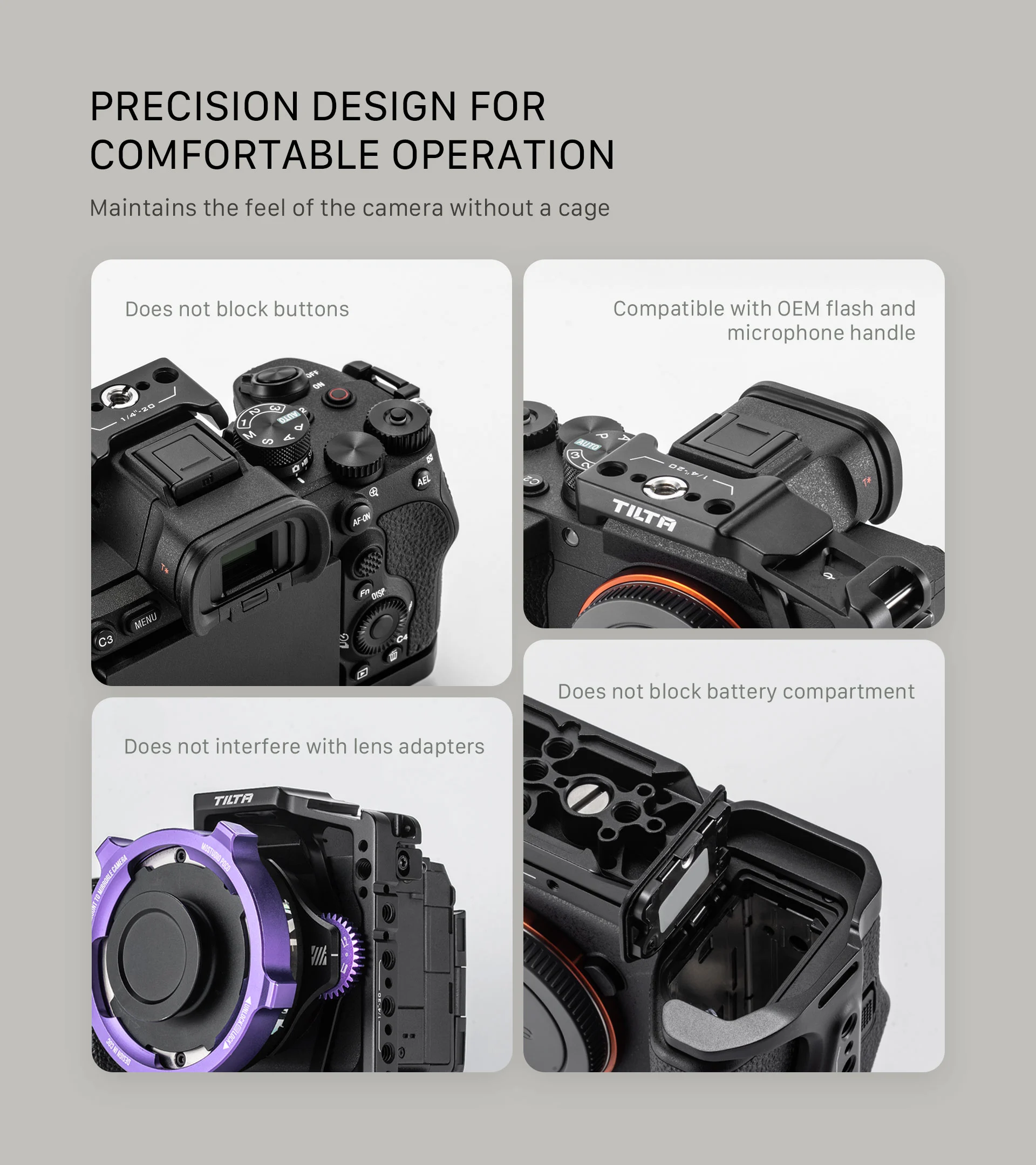 Camera Cage for Sony Alpha 7 V Power Kit – Black