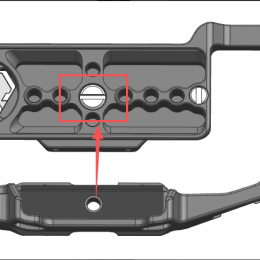 Slotted anti-drop screw for Canon R5C