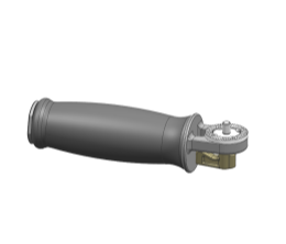 All-purpose shoulder mount, two-handed grip—right-hand handle