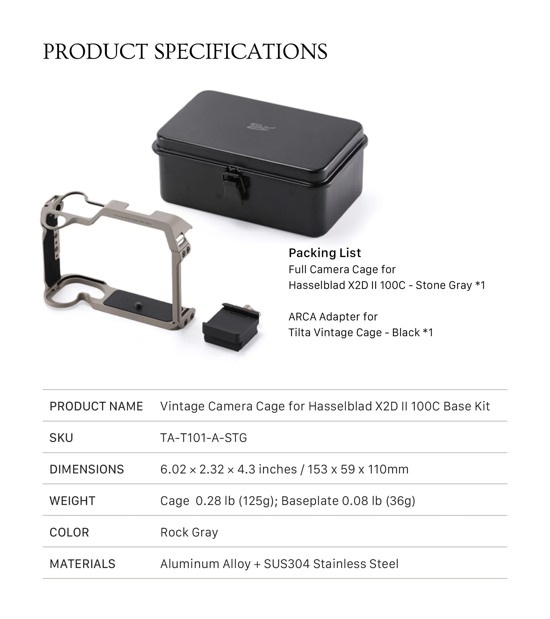 Vintage Camera Cage for Hasselblad X2D II 100C