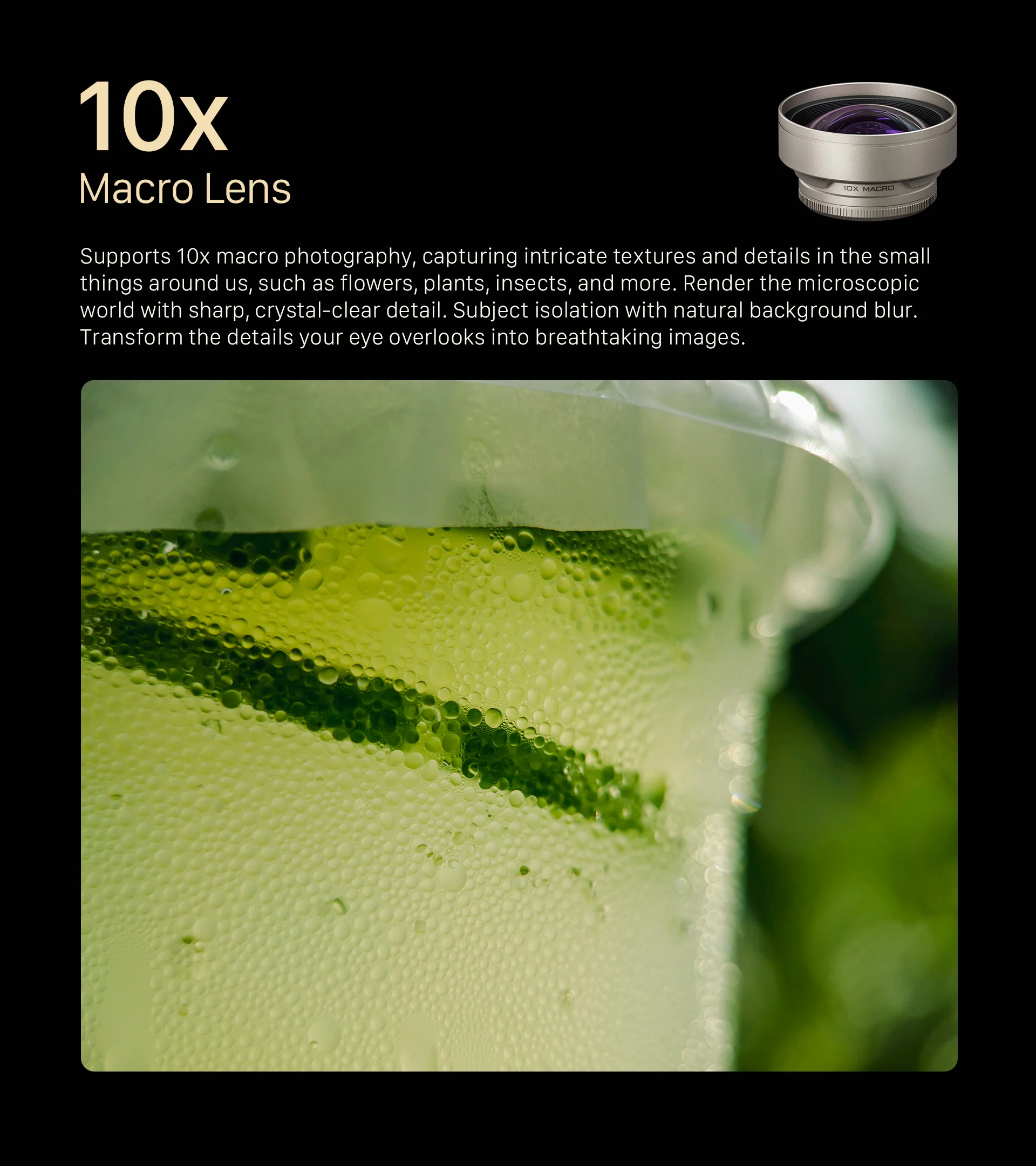 10x Macro Lens for iPhone (T-Mount)